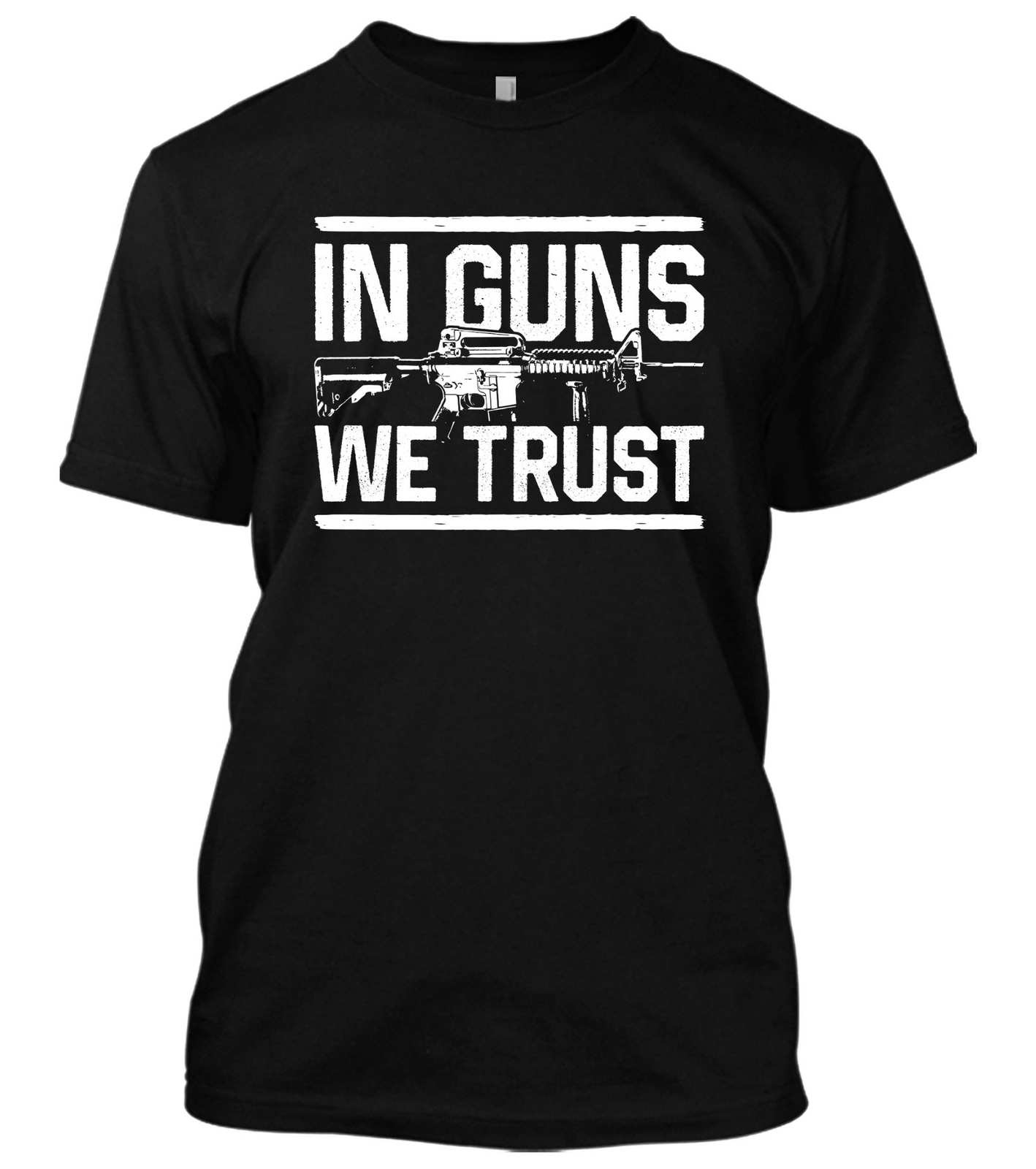 In Guns We Trust New Men’s Shirt 2nd Amendment Guns Rights AR15 Pro-Guns USA Tee