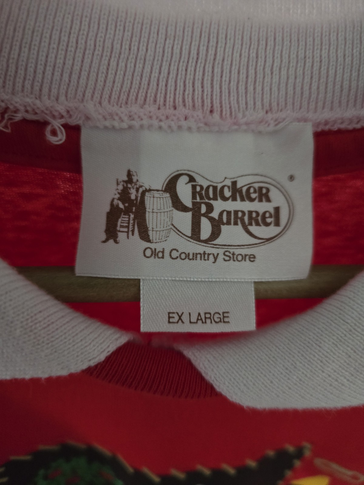 Vintage Cracker Barrel Shirt Art School Teacher Womens XL USA Red Single-Stitch