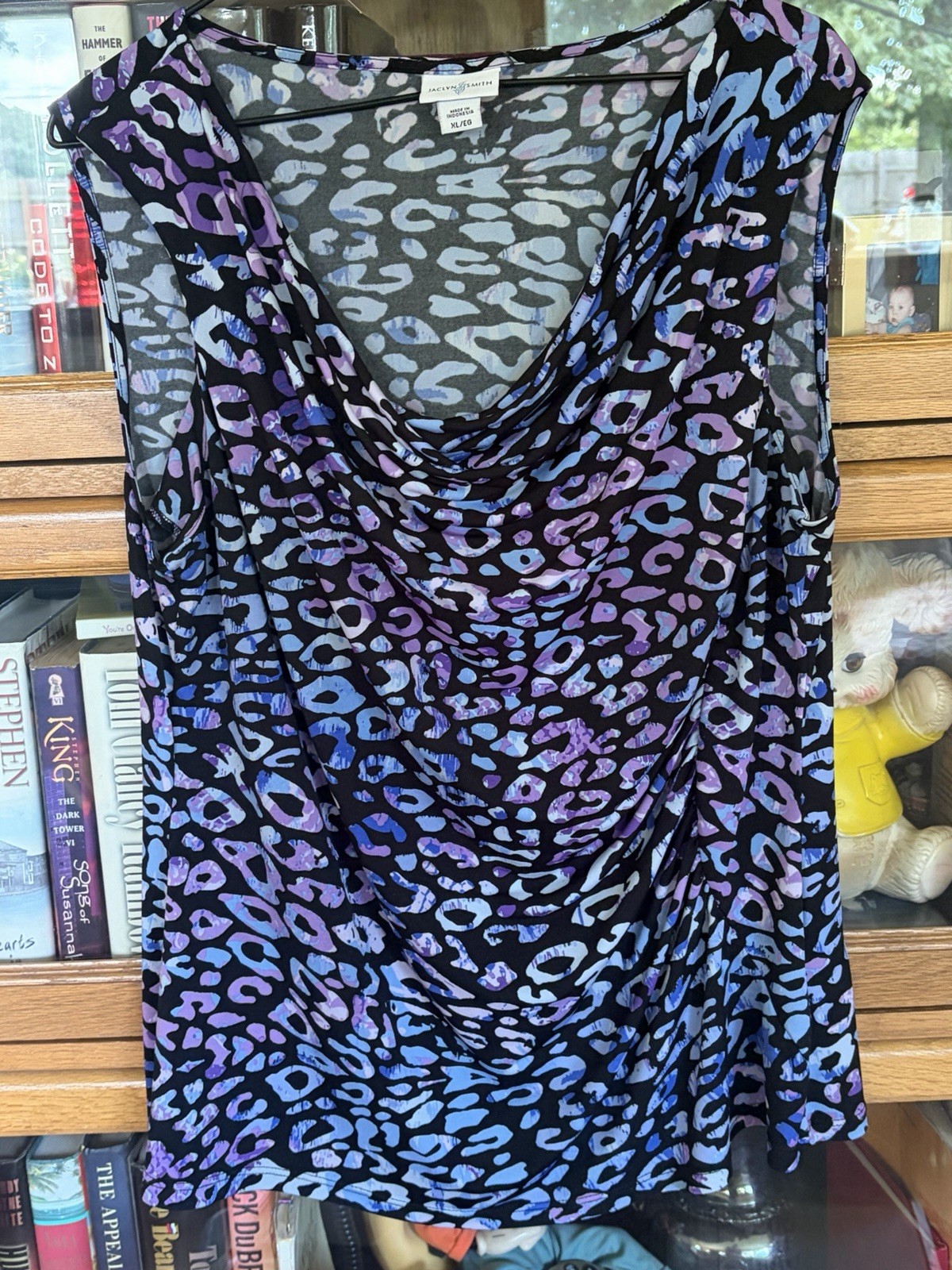 Jaclyn Smith Womens Business Casual Tunic Style Dress Shirt Top XL