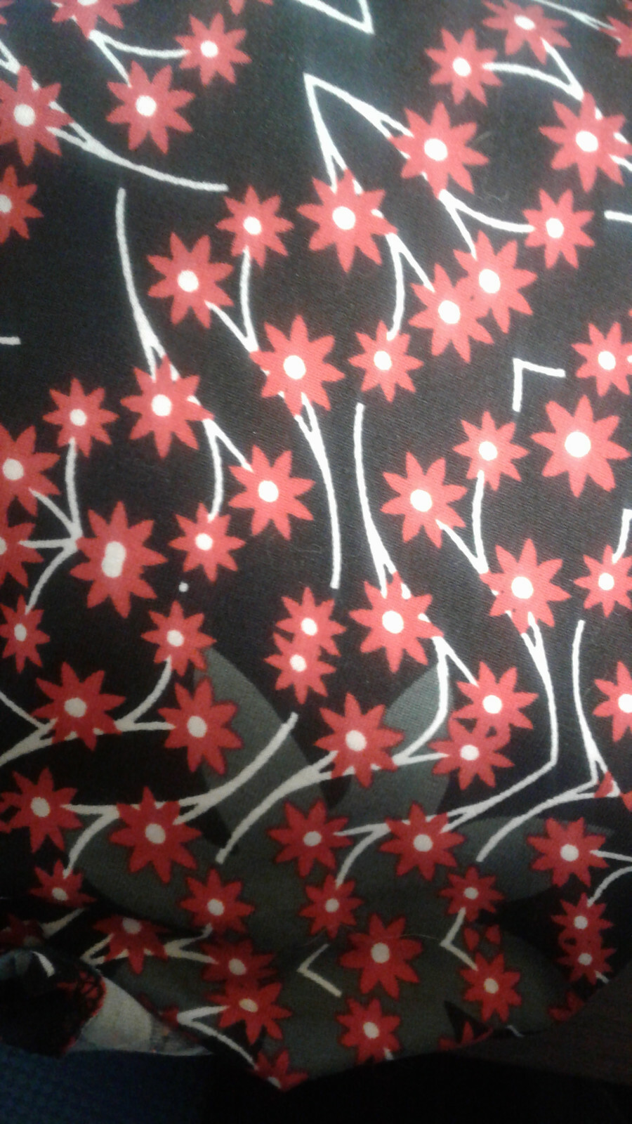 Lularoe XL Irma hi-low top red flowers NWT Black White Gray
