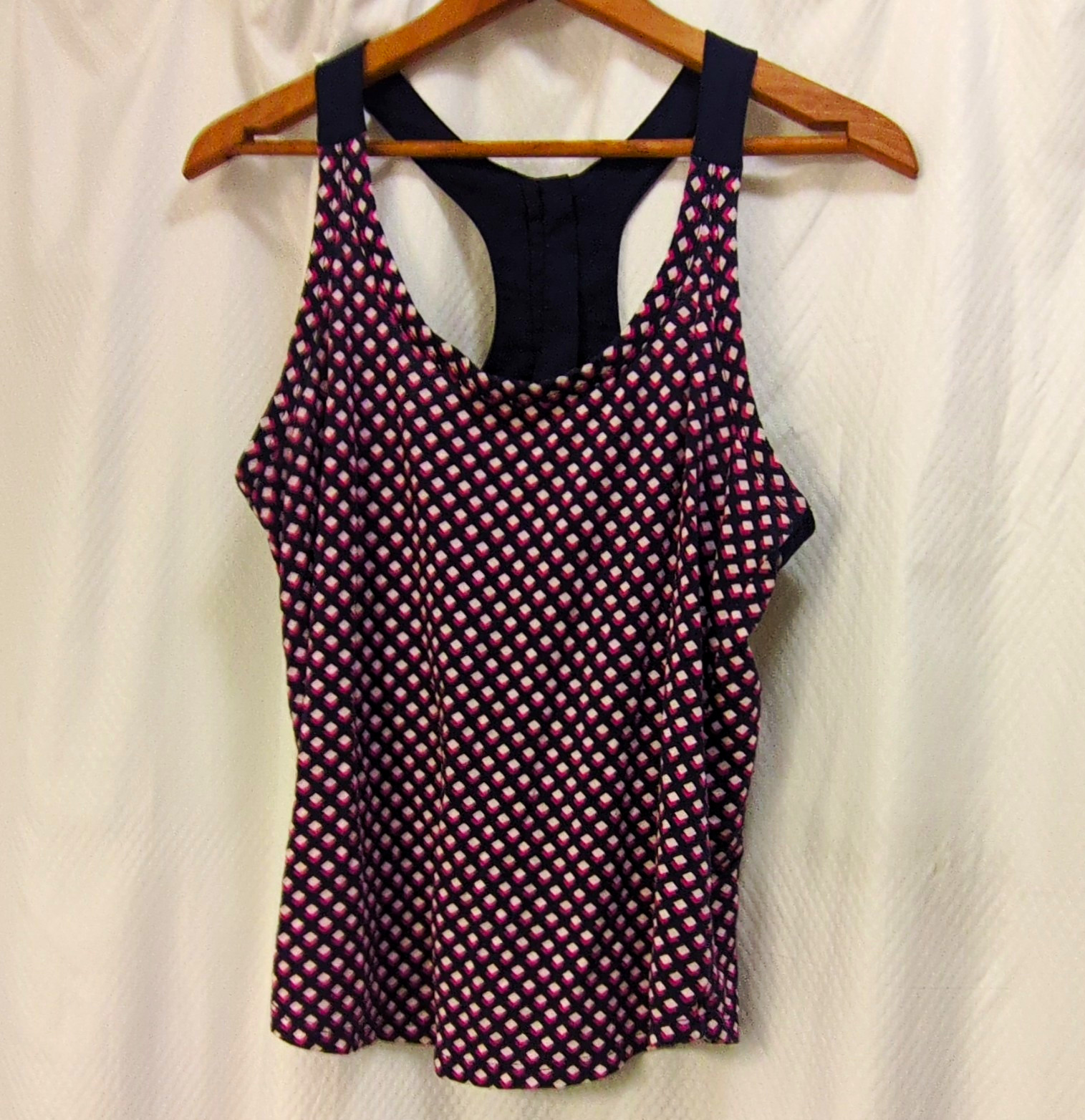Banana Republic Women’s S Navy Pink White Racerback Tank #BackToSchool