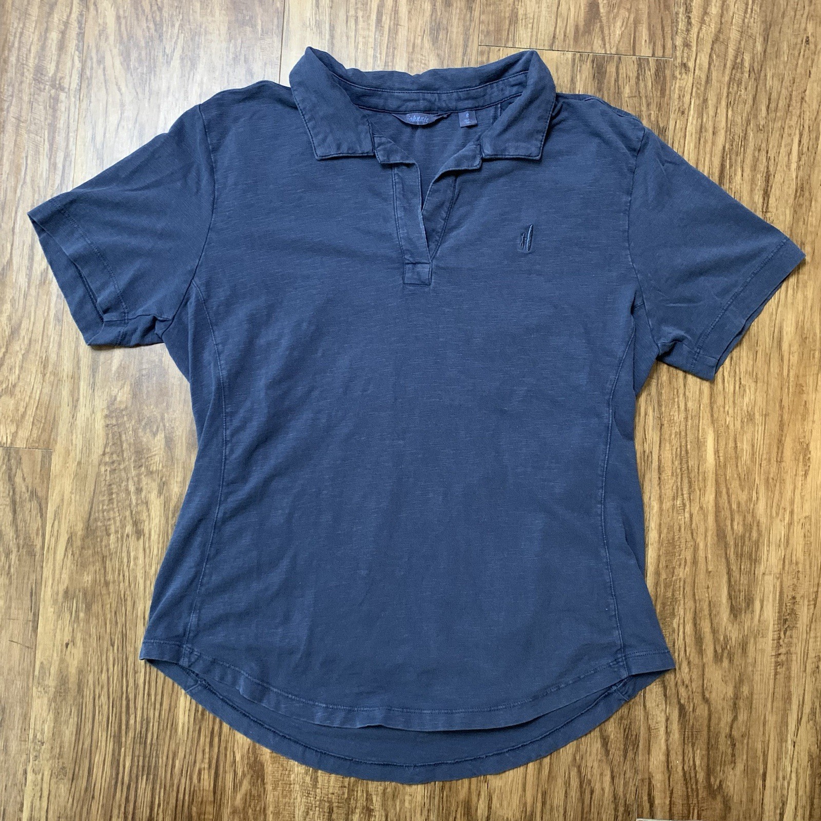 Johnnie O Womens Polo Shirt Small Surf Stretch Short Sleeve Lightweight Blue