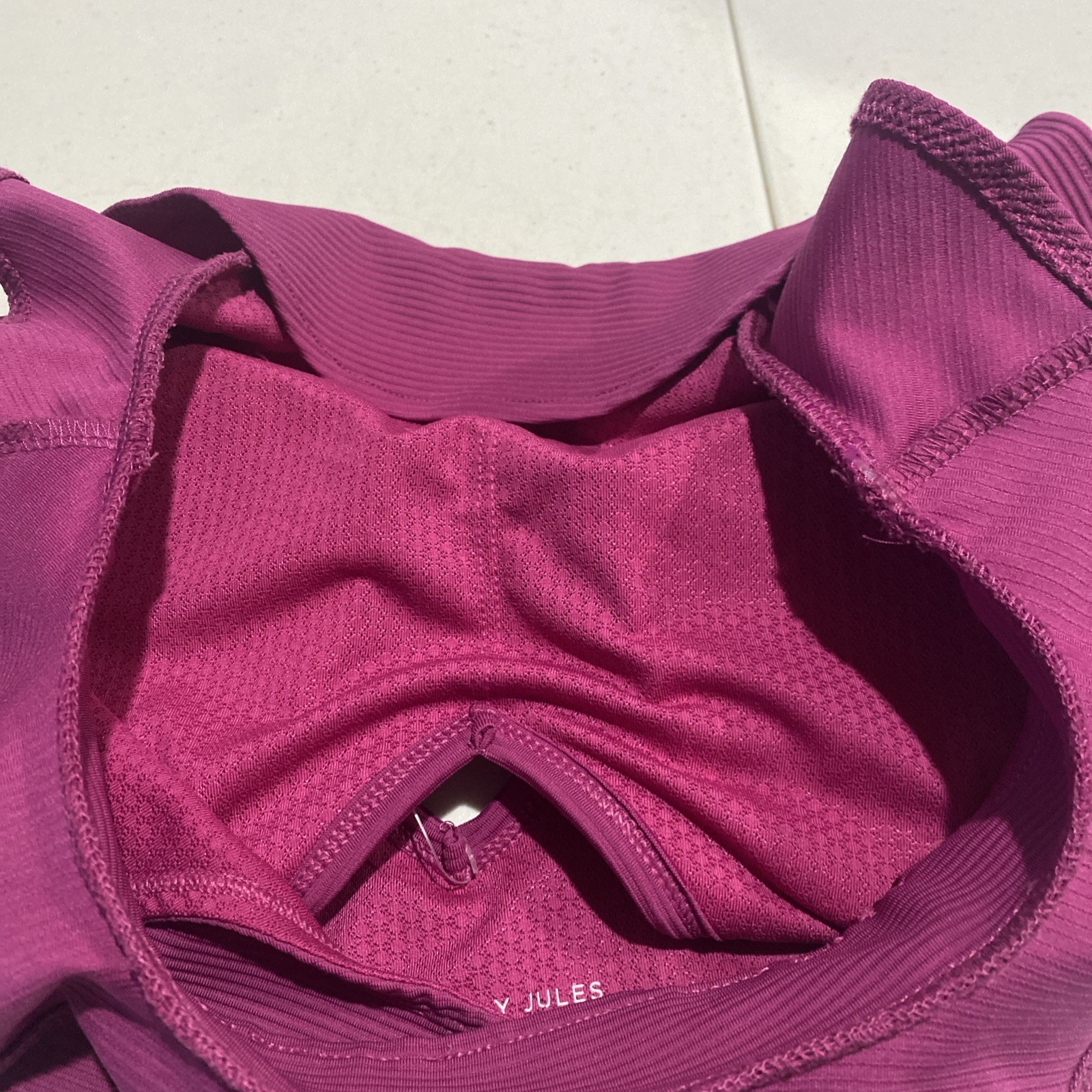 Sincerely Jules- Women’s Active Purple Ruffle Workout Top- Size M