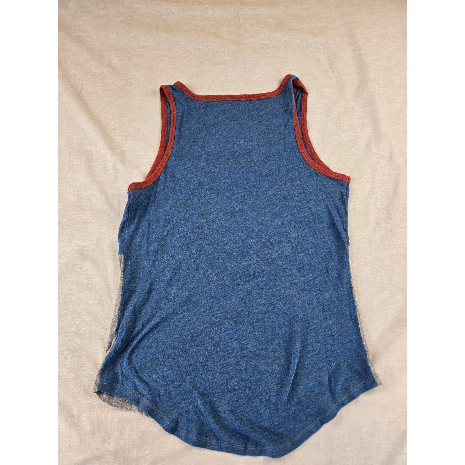 5th & Ocean Chicago Cubs MLB Colorblock Tank Top Blue Grey Red Large