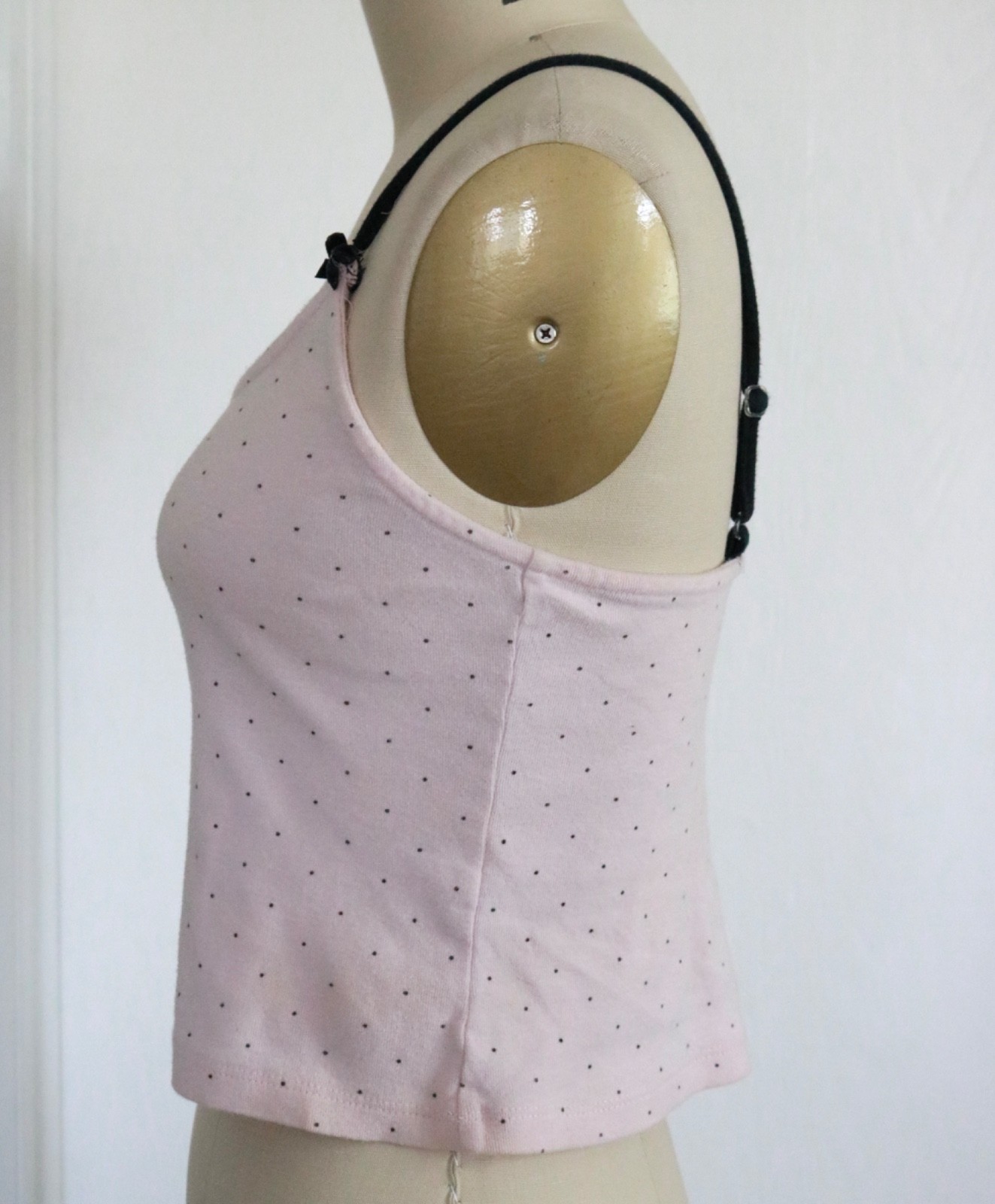 00’s vintage Pink 100% cotton y2k cropped tank top SMALL victoria’s secret LOGO
