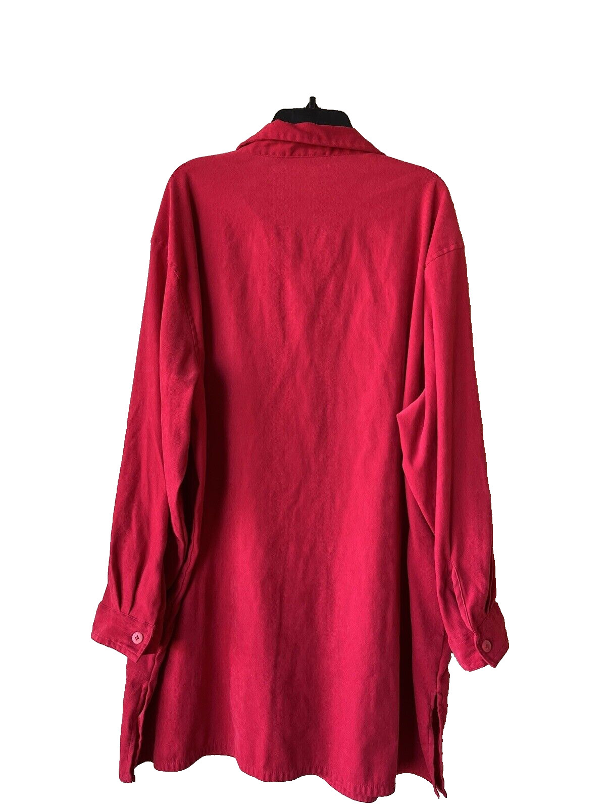 Willow Bay womens Vintage Red Soft Microsuede Tunic Blouse Top size 3X (22-24W)