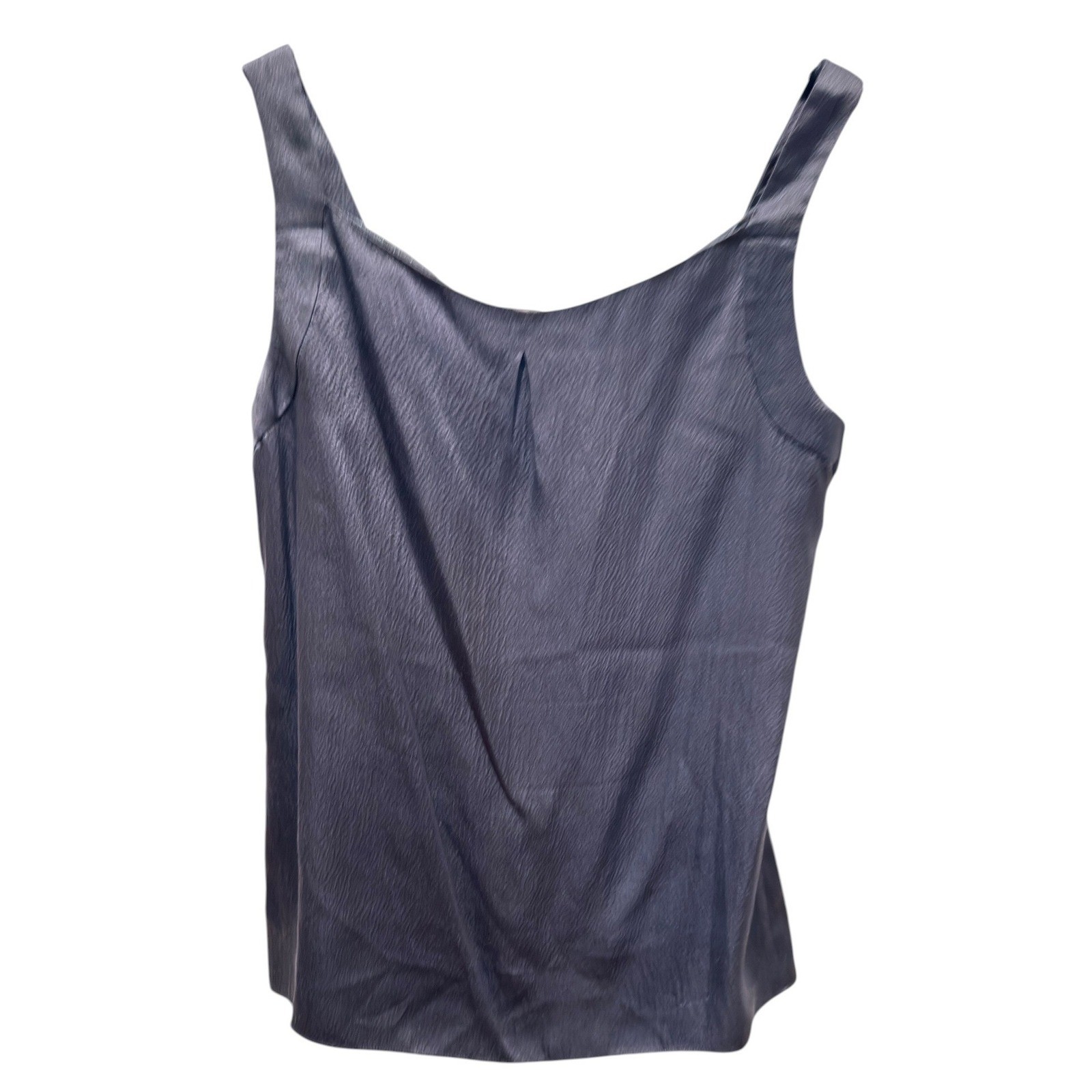 J Crew Black Silk Shell Top Textured Pleated Side Zip Sz 2 Quiet Luxury Career