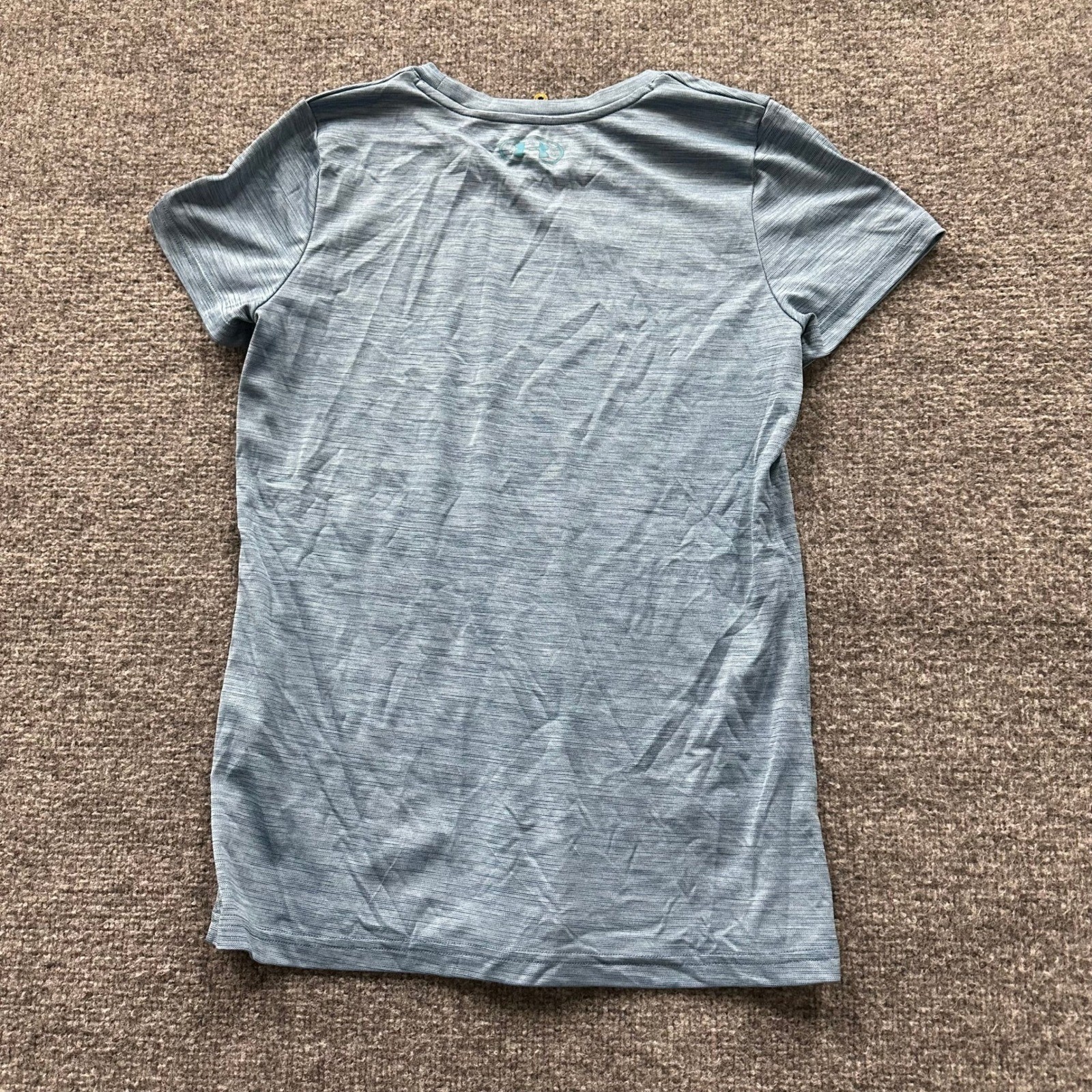 Under Armour Shirt Womens Size Small Blue HeatGear Space Dye Loose Fit Athletic