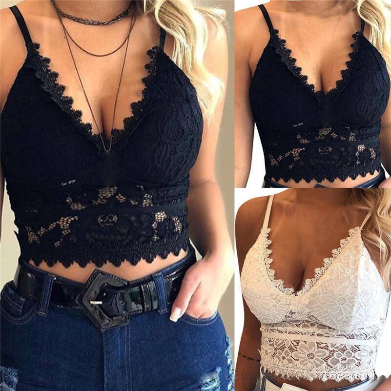 ON SALE!! Women’s Sexy Lace Bustier Crop Tops Bra Vest Bralette Camisole Tank