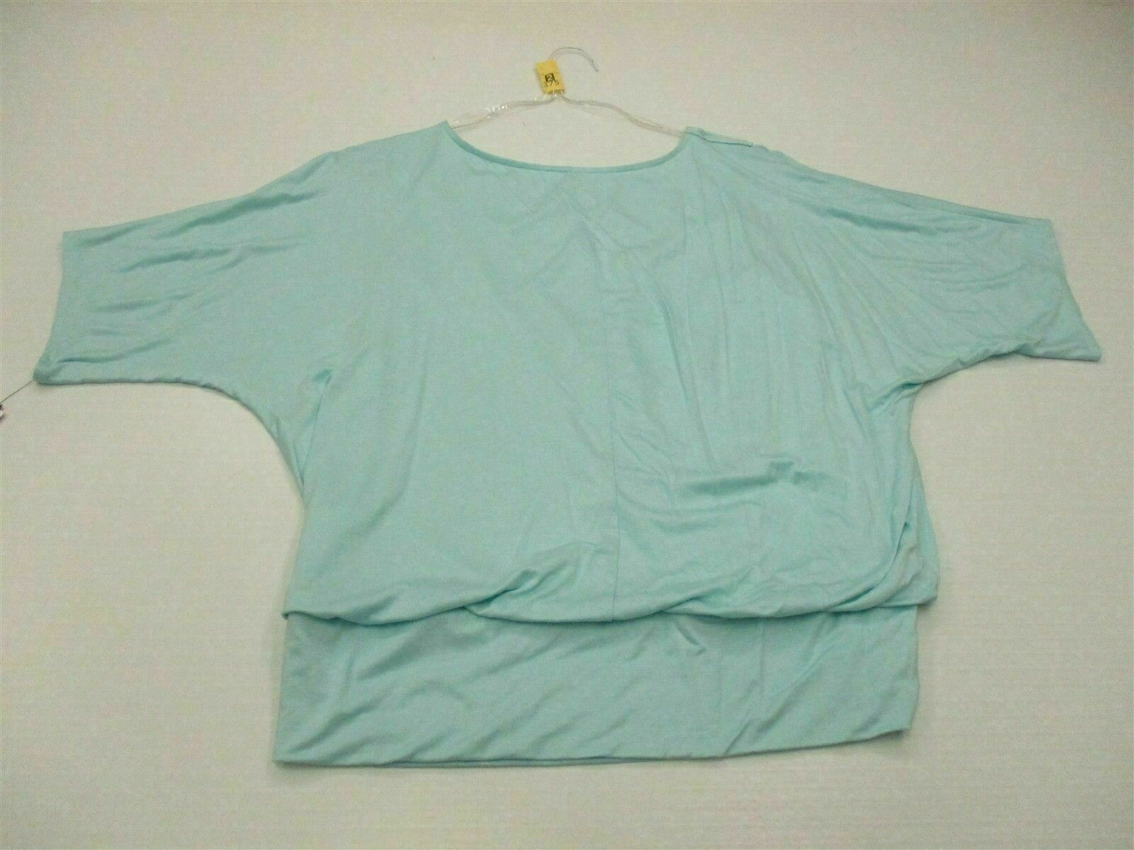 new AB STUDIO Women’s Size M Classic Stretch Rayon Lined Blue Blouse #TY2375