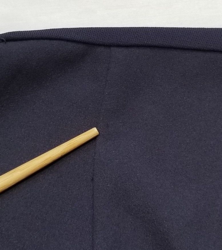 Ann Taylor Women L Dark Blue Top Blouse Long Sleeve Surplice V-neck Knit Woven