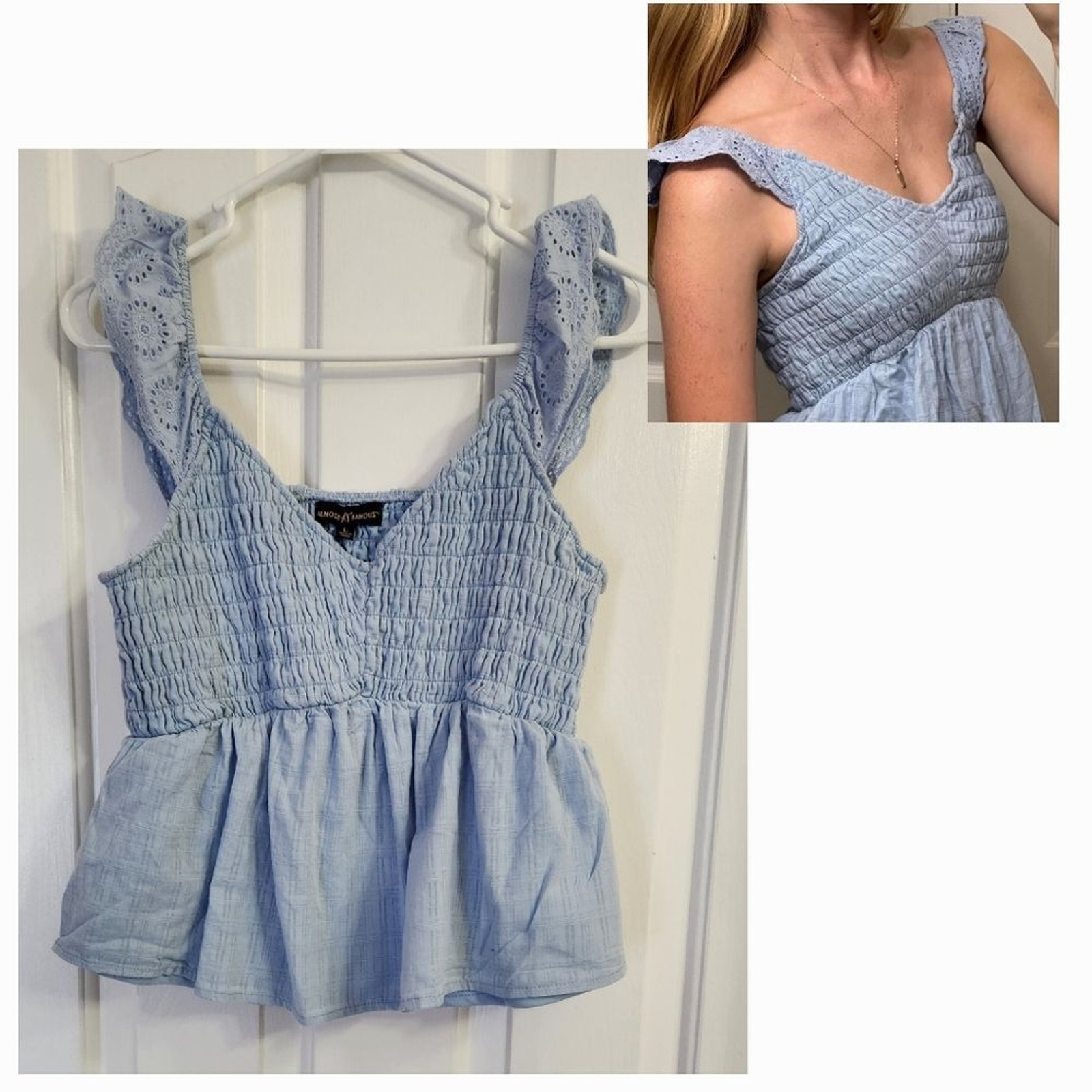 Light blue dressy going out top 👗✨💖