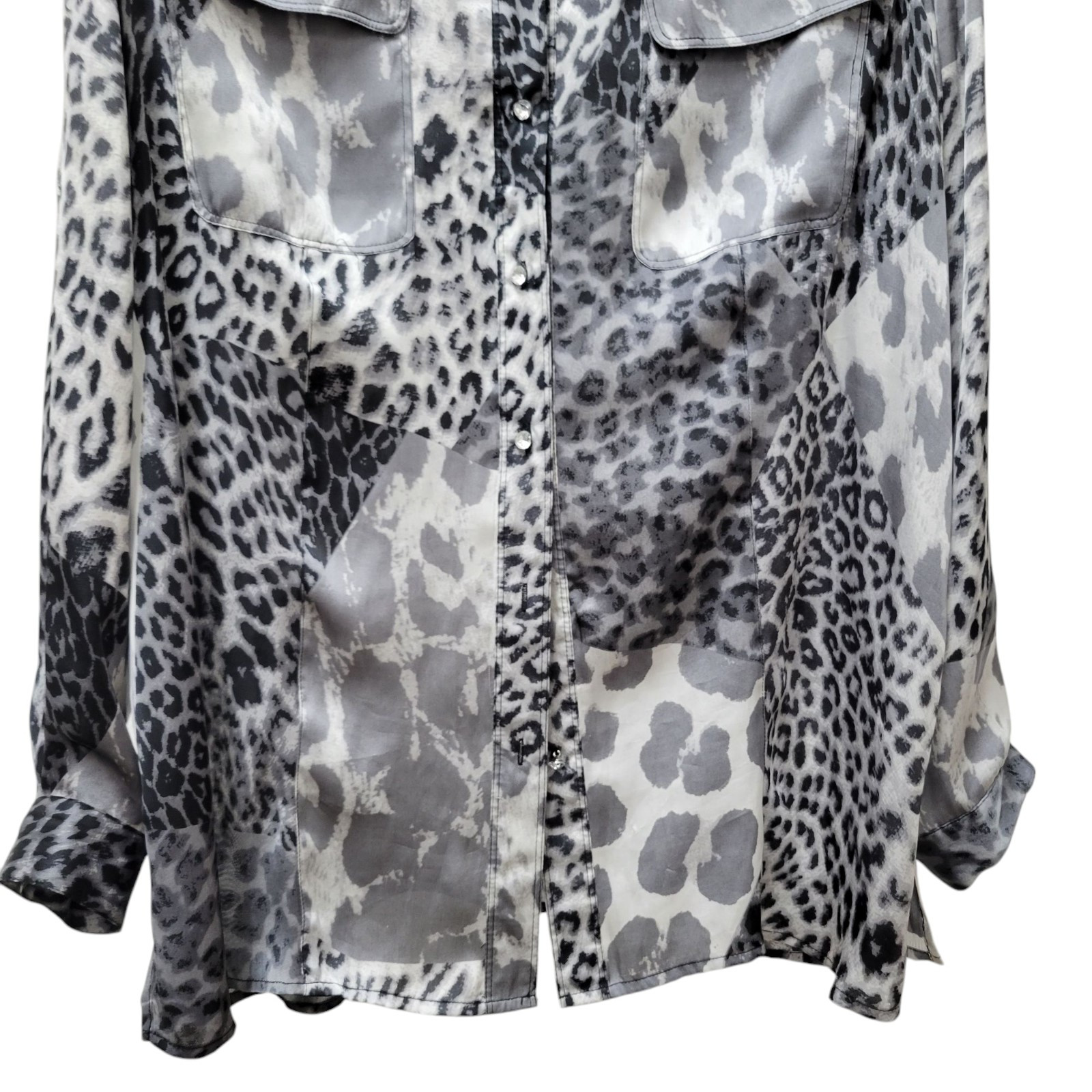Chaus Women’s Long-Sleeves See-through Blouse Top Size XXL Excellent Condition