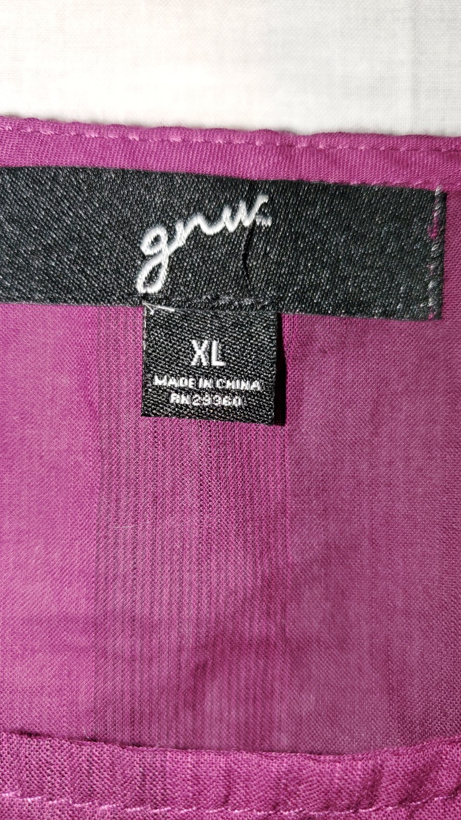 GNW Top Magenta Sleeveless Crew neck Asymmetrical side tie Summer wear