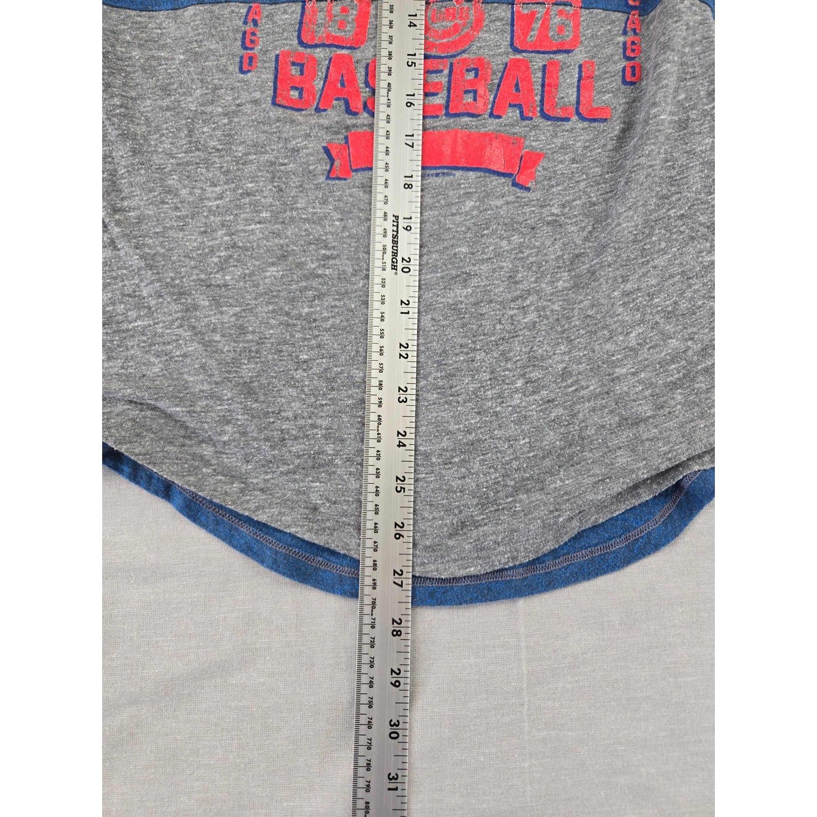 5th & Ocean Chicago Cubs MLB Colorblock Tank Top Blue Grey Red Large