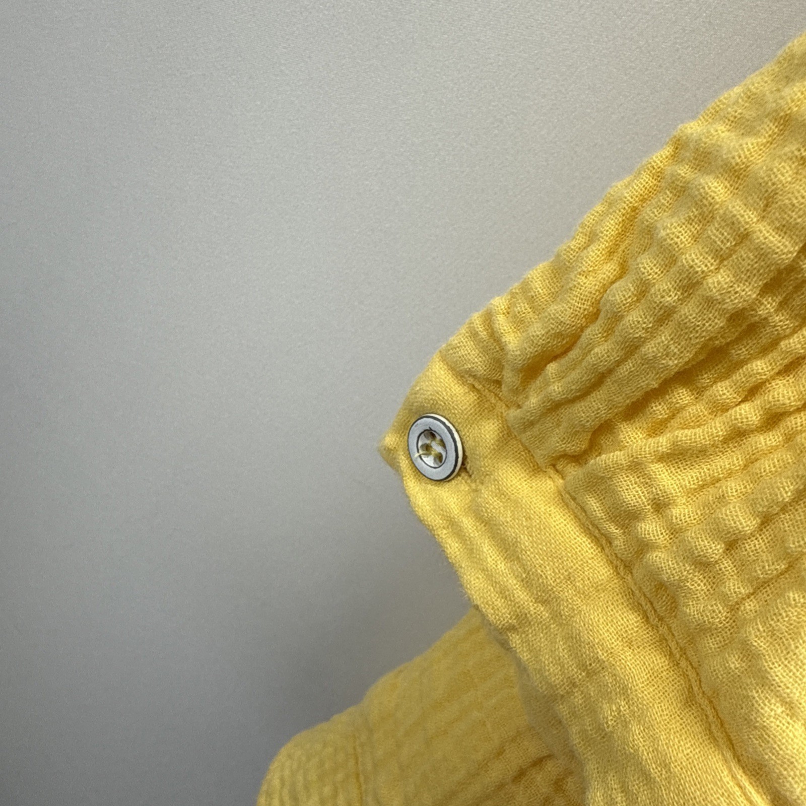 Soft Surroundings Top XL Yellow Tunic Santorini Cotton Gauze Tunic Pocket V Neck