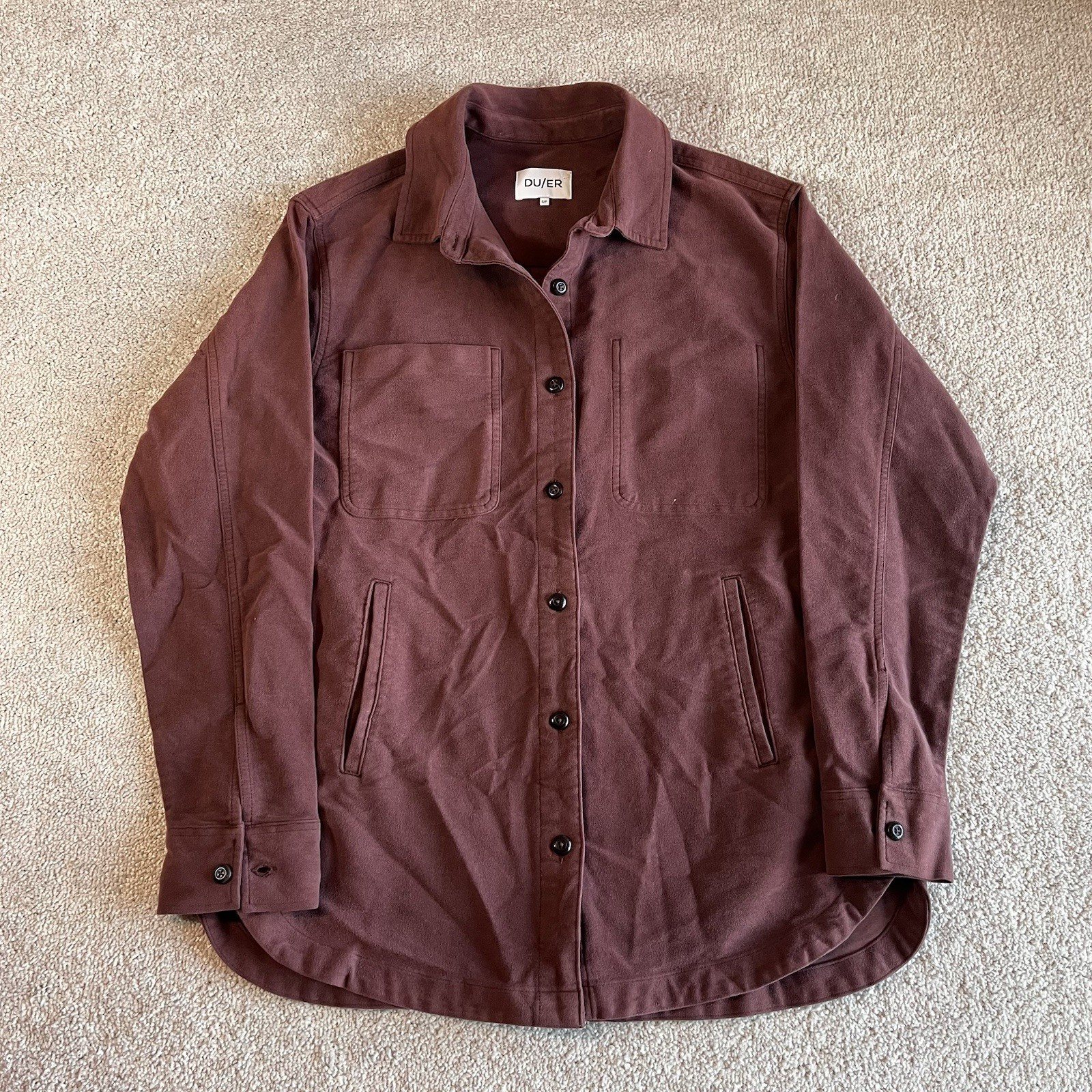 DU/ER Moleskin Black Button-down Shirt Women’s Small