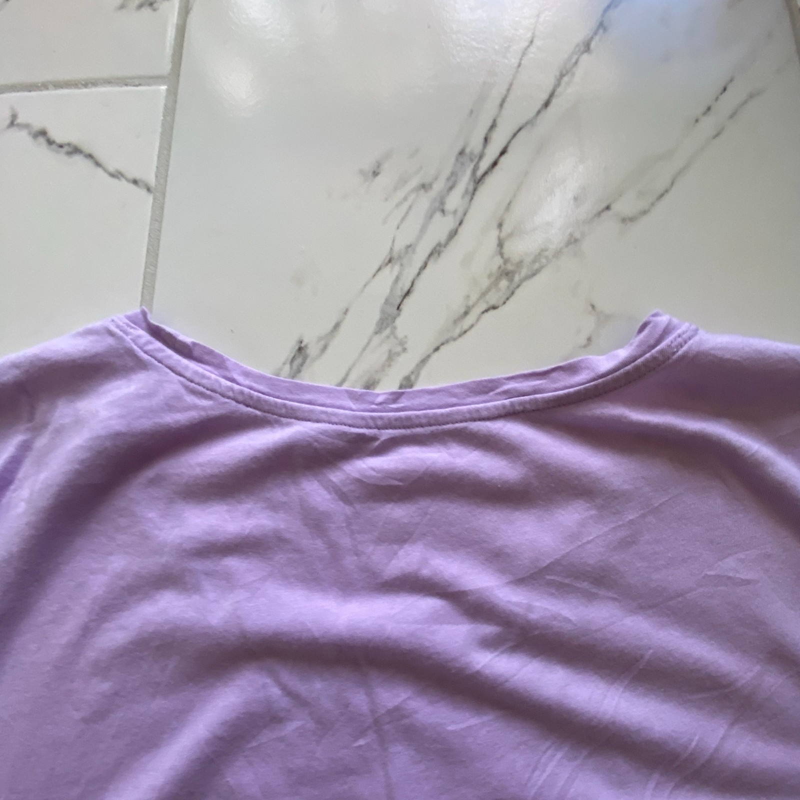 Members Mark Women XXL Purple Essential Crewneck Short Sleeve T Shirt