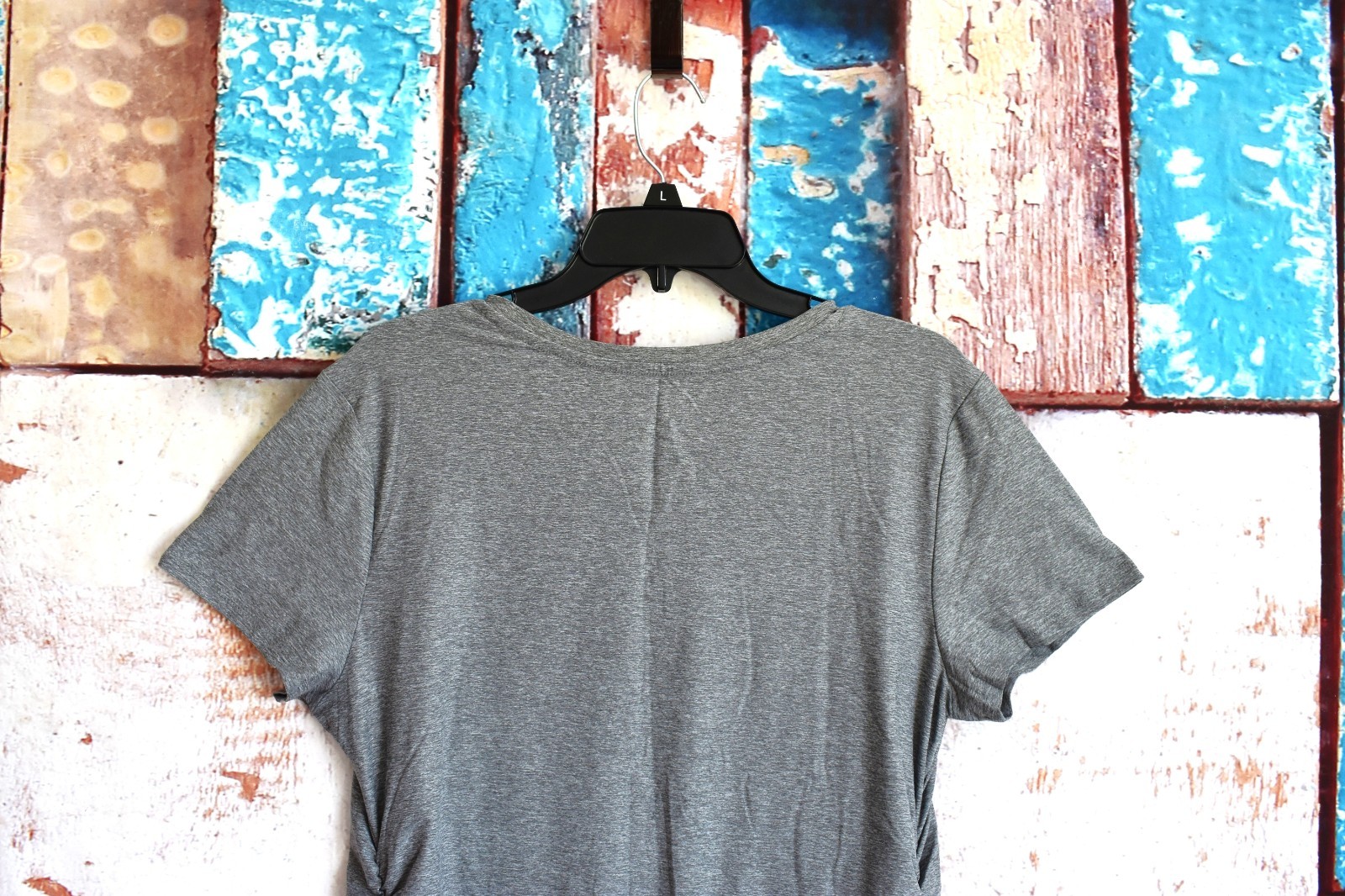 Women’s Time and Tru ‘Naps & Snacks’ Maternity Top Graphic Tee L (12-14) Gray