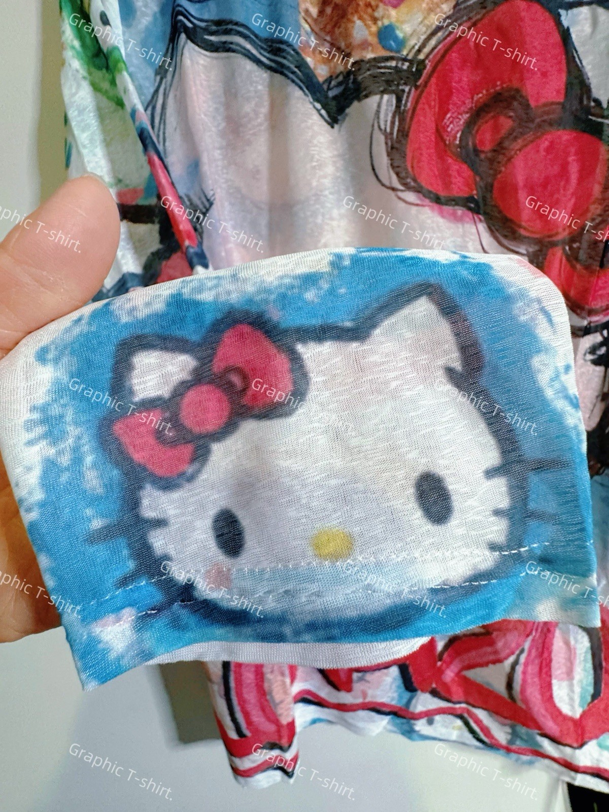 New SummerKawaiiY2k Japanese Sanrio Hello Kitty Ice-silk cotton sun-protection