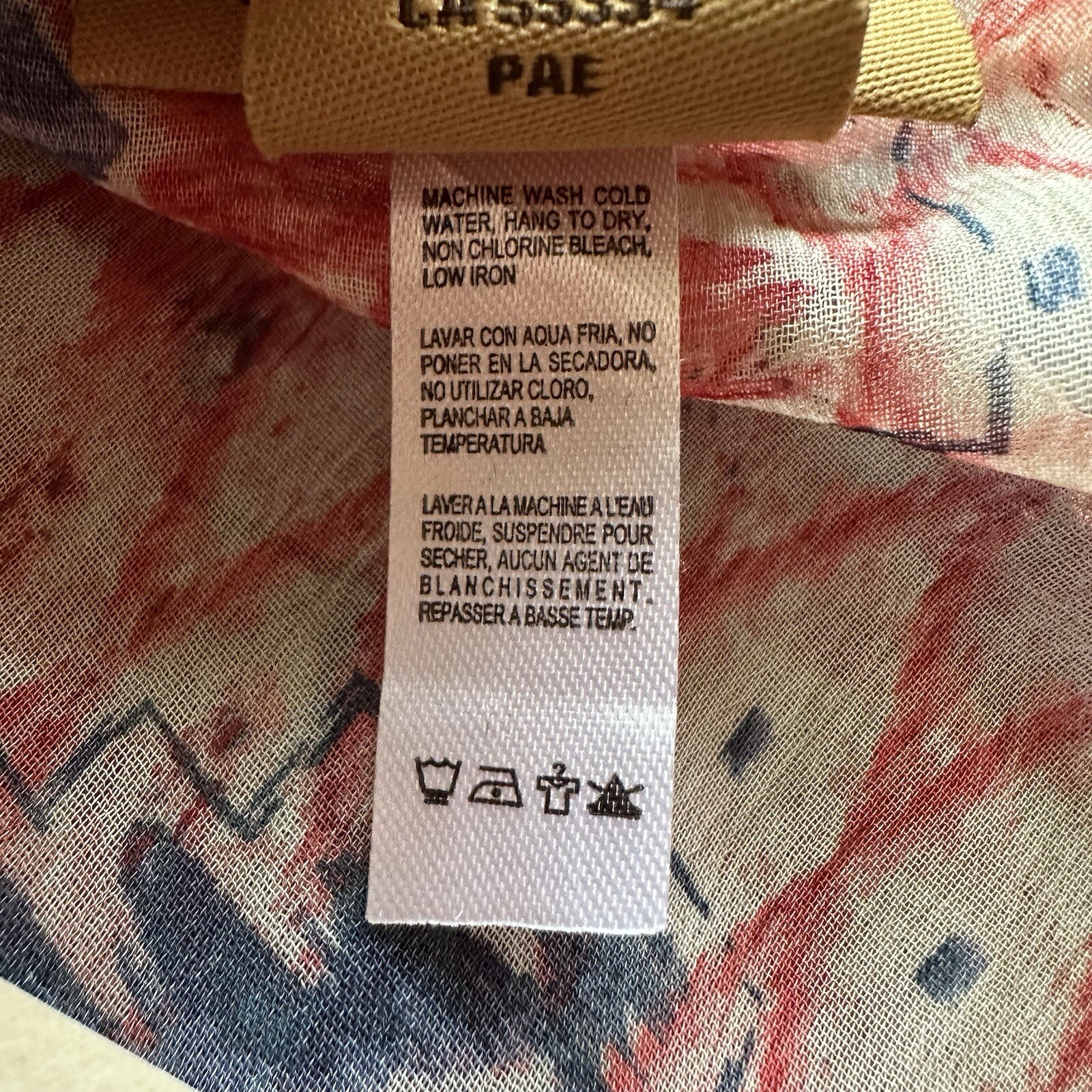 Wrangler NWT Aztec Pink Blue Diamond Print Sheer Kimono Size Large