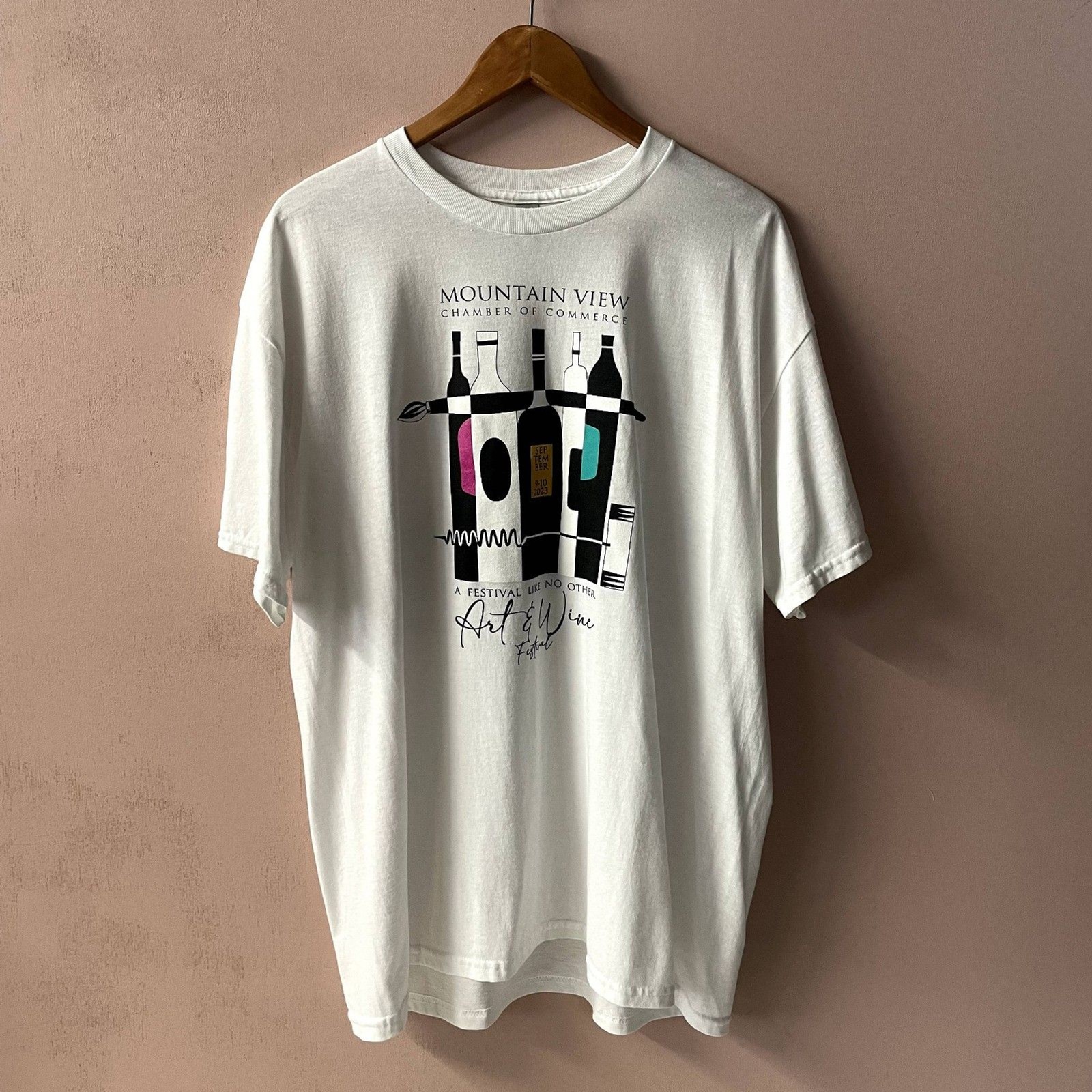 Mountain View Chamber of Commerce Art & Wine Festival T-Shirt Size L NWOT
