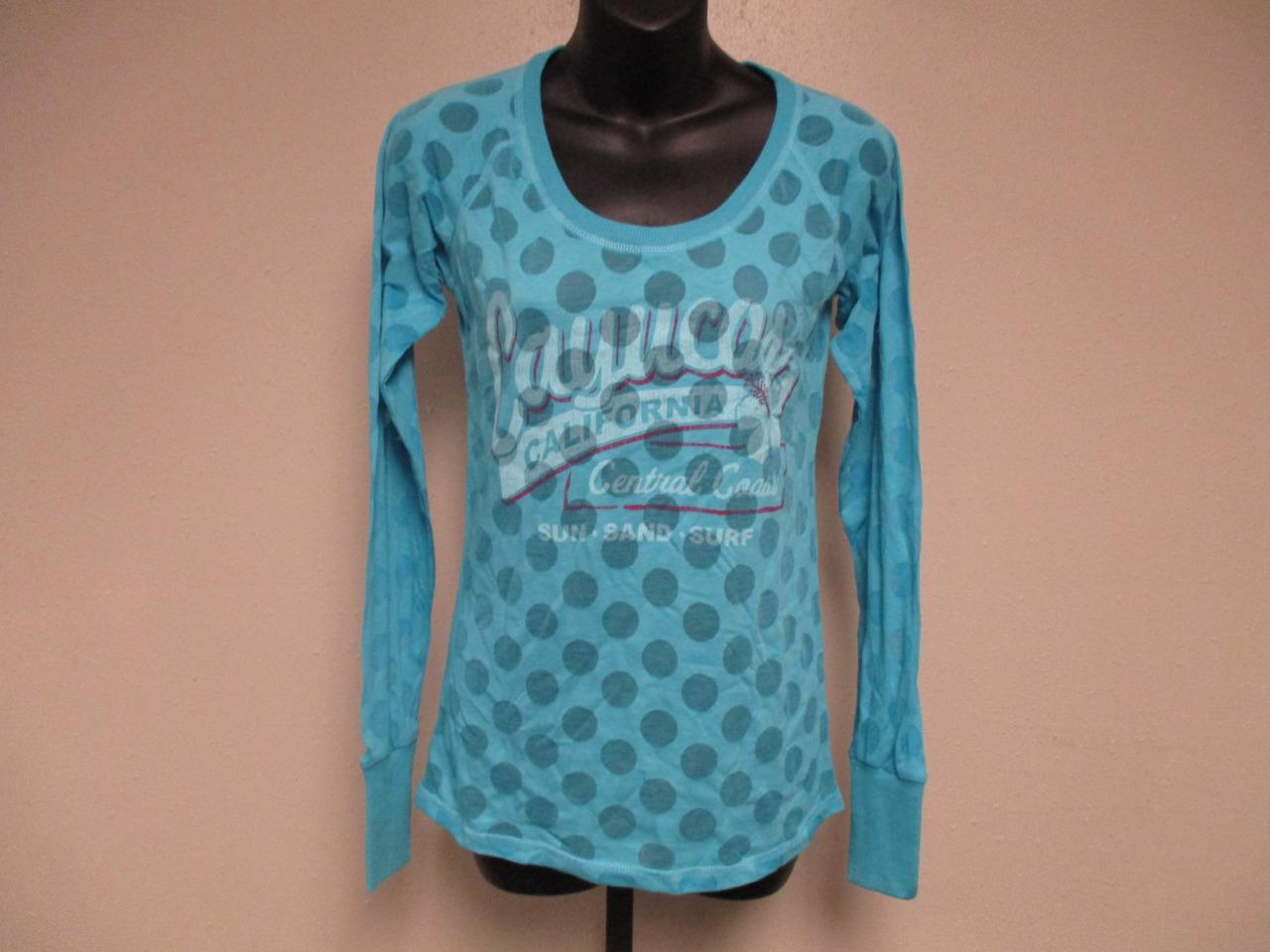 NEW Pismo Beach California Womens Sizes S-M-L-XL-2XL Burnout Blue Shirt