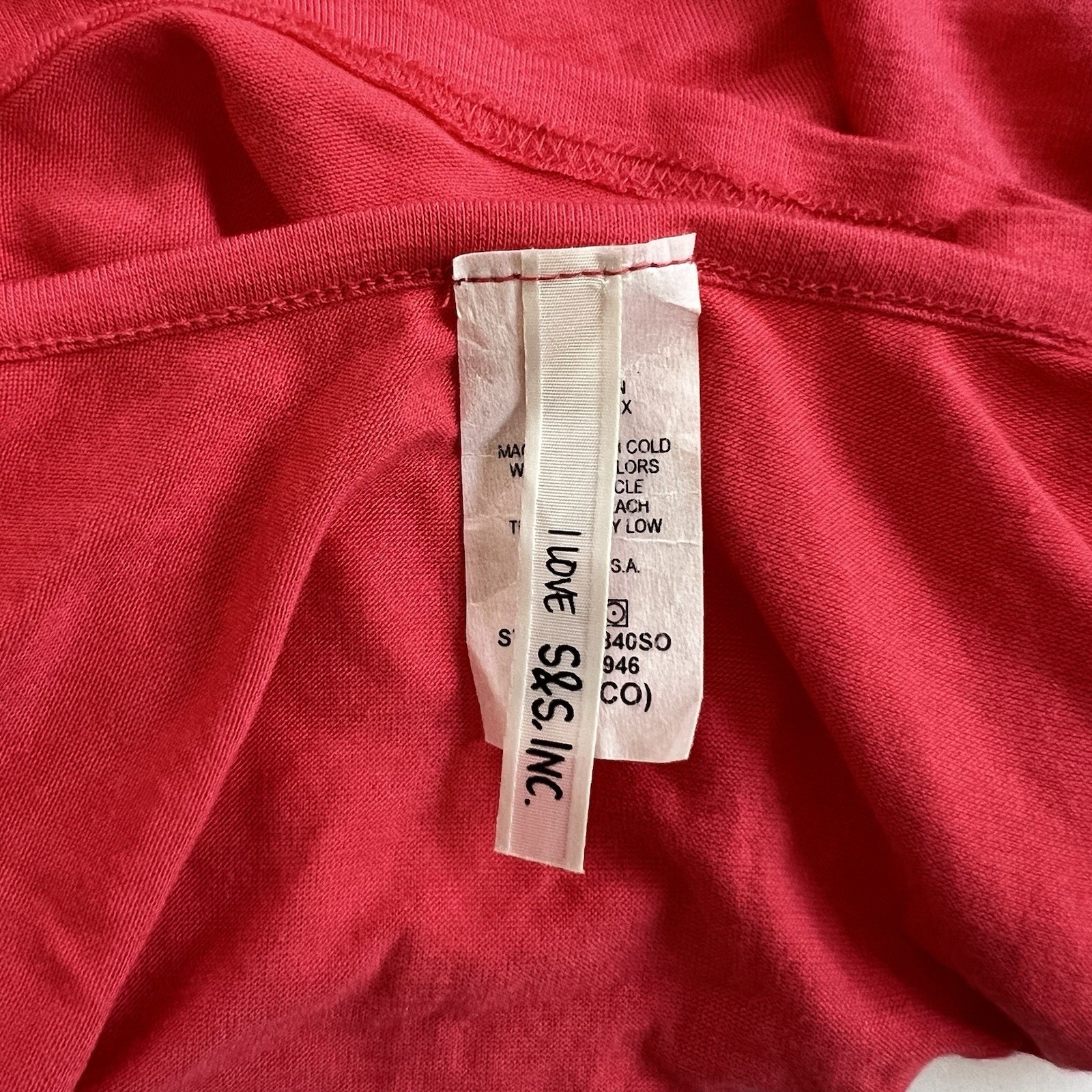 Vintage I Love S&S Inc Women’s Crop Top S Scoop Neck Y2K Festival Summer Basic