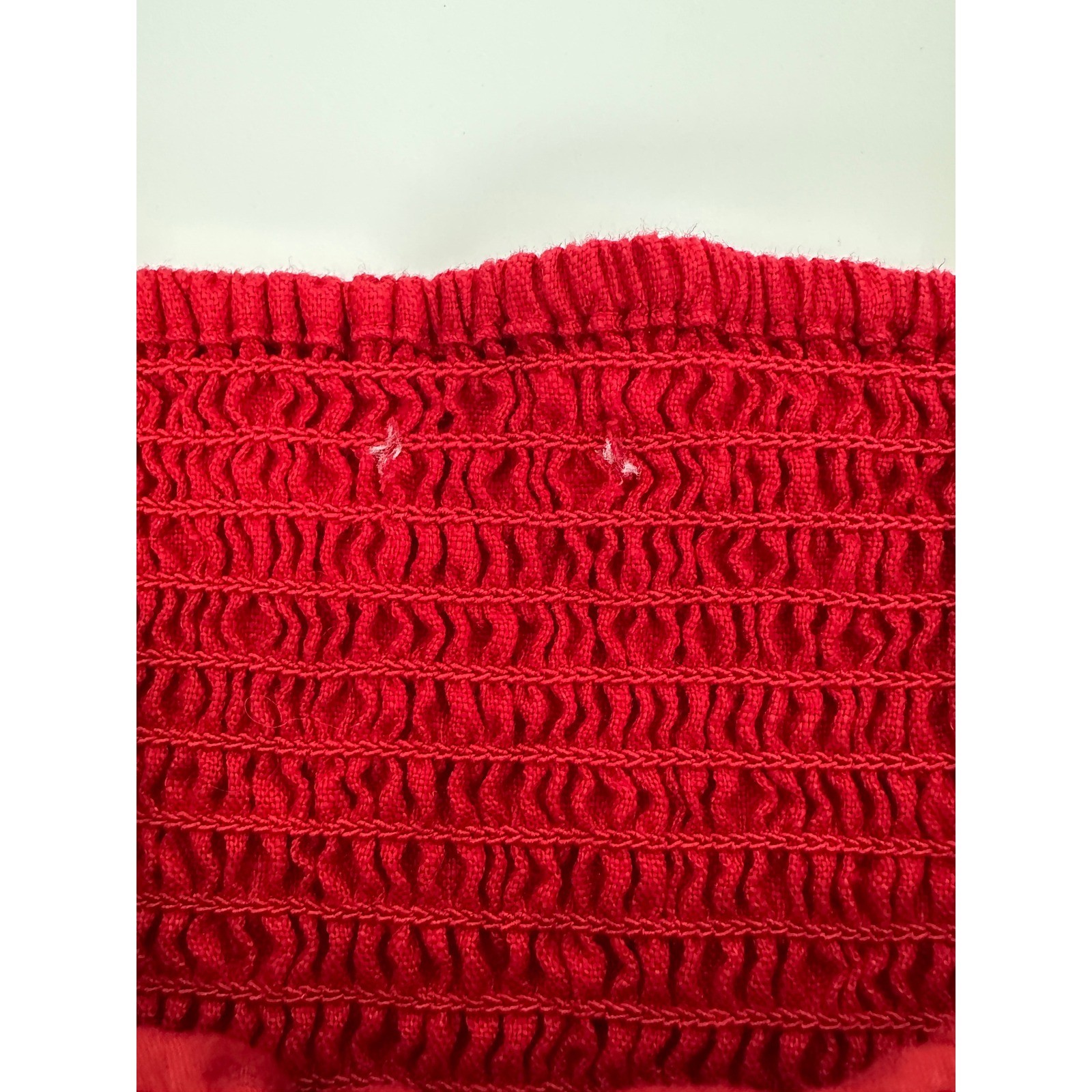 Reformation Emery Linen Top Lipstick Red Rosette Tank 2