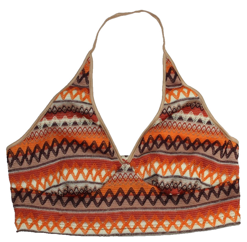 Shein Curve Halter Crop Top Women’s Size 2XL Multicolor Southwest Aztec Boho