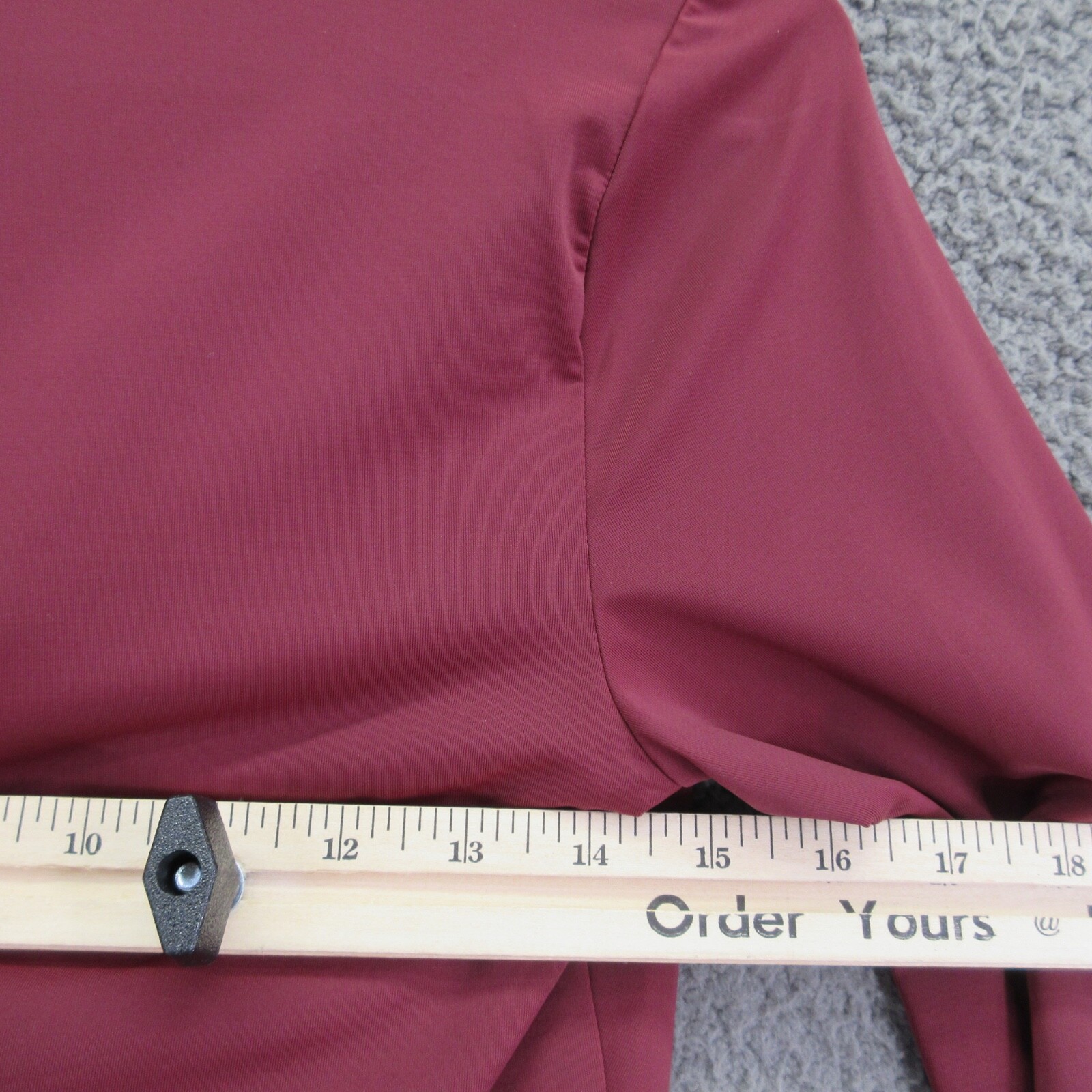 Open Edit Women’s Long Sleeve Crop Top Small Burgundy Polyamide Elastane #4680