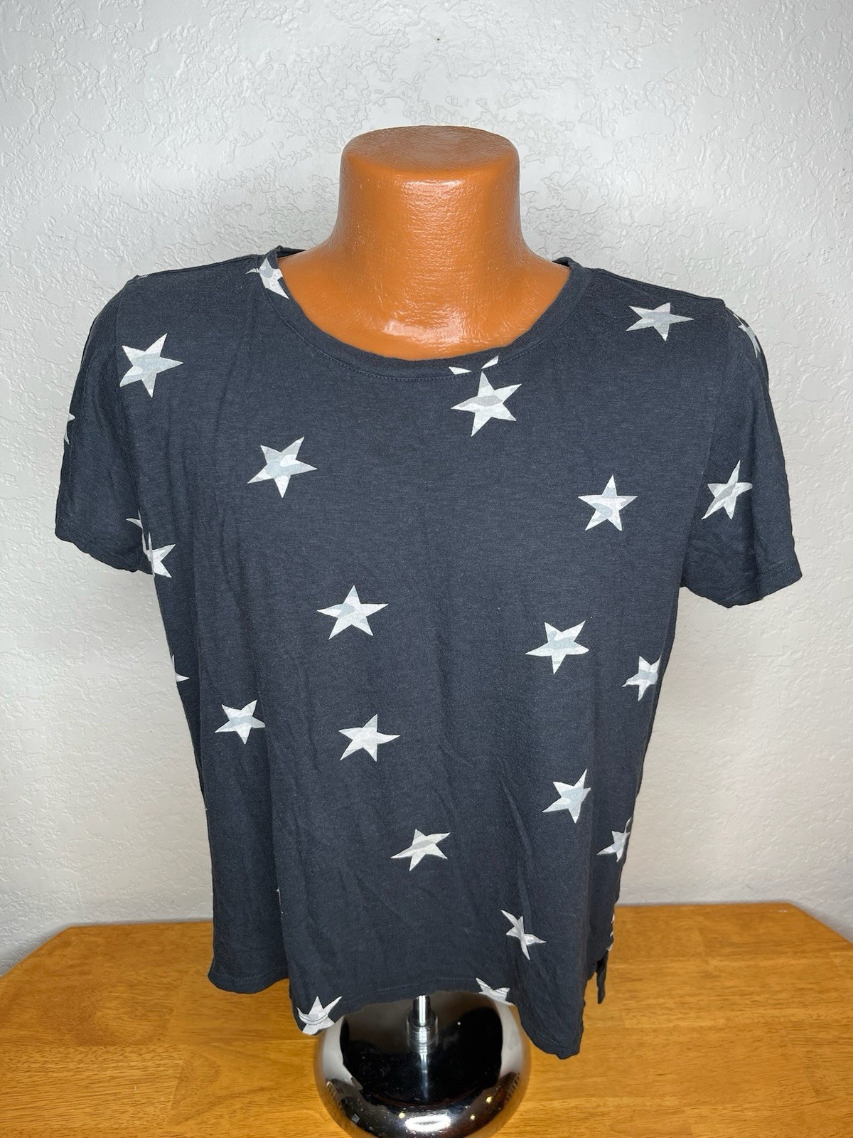 Women’s Lucky Brand Jeans S/S T-Shirt L Large | Stars | Cotton