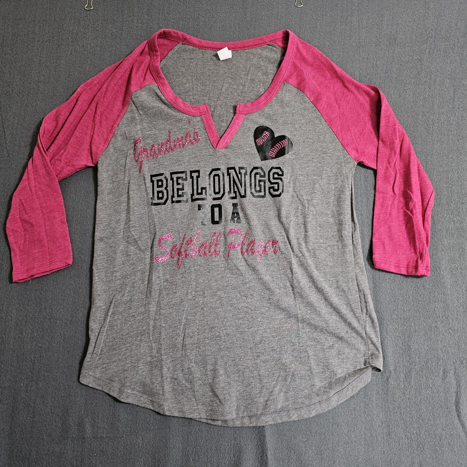 Nwot Alternative M “Grandma’s ❤️ Belongs To A Softball Player” Womens shirt