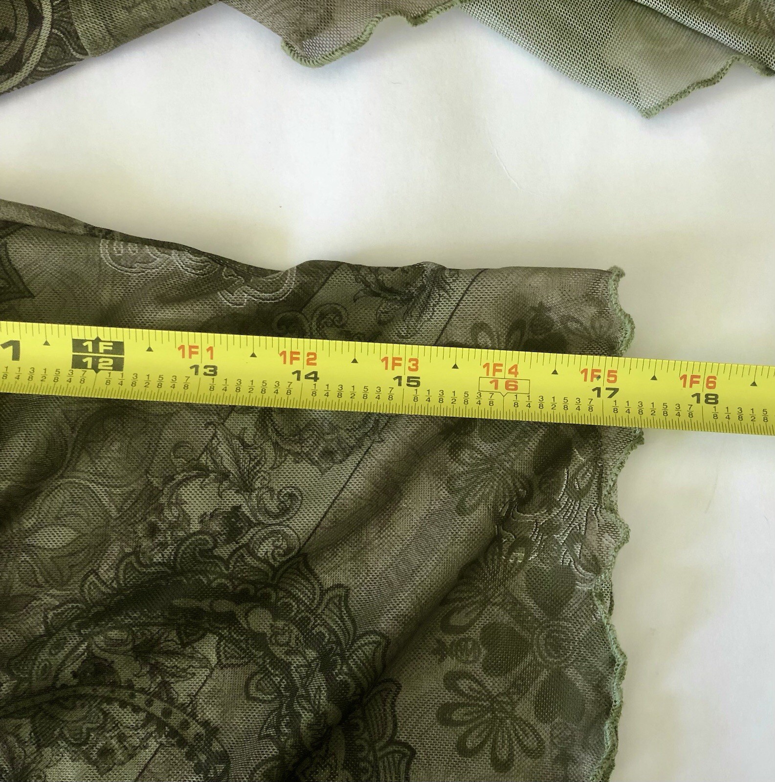 Green Y2K Aesthetic Top Fairycore Whimsigoth Grunge Boho Sheer Mesh Size Small