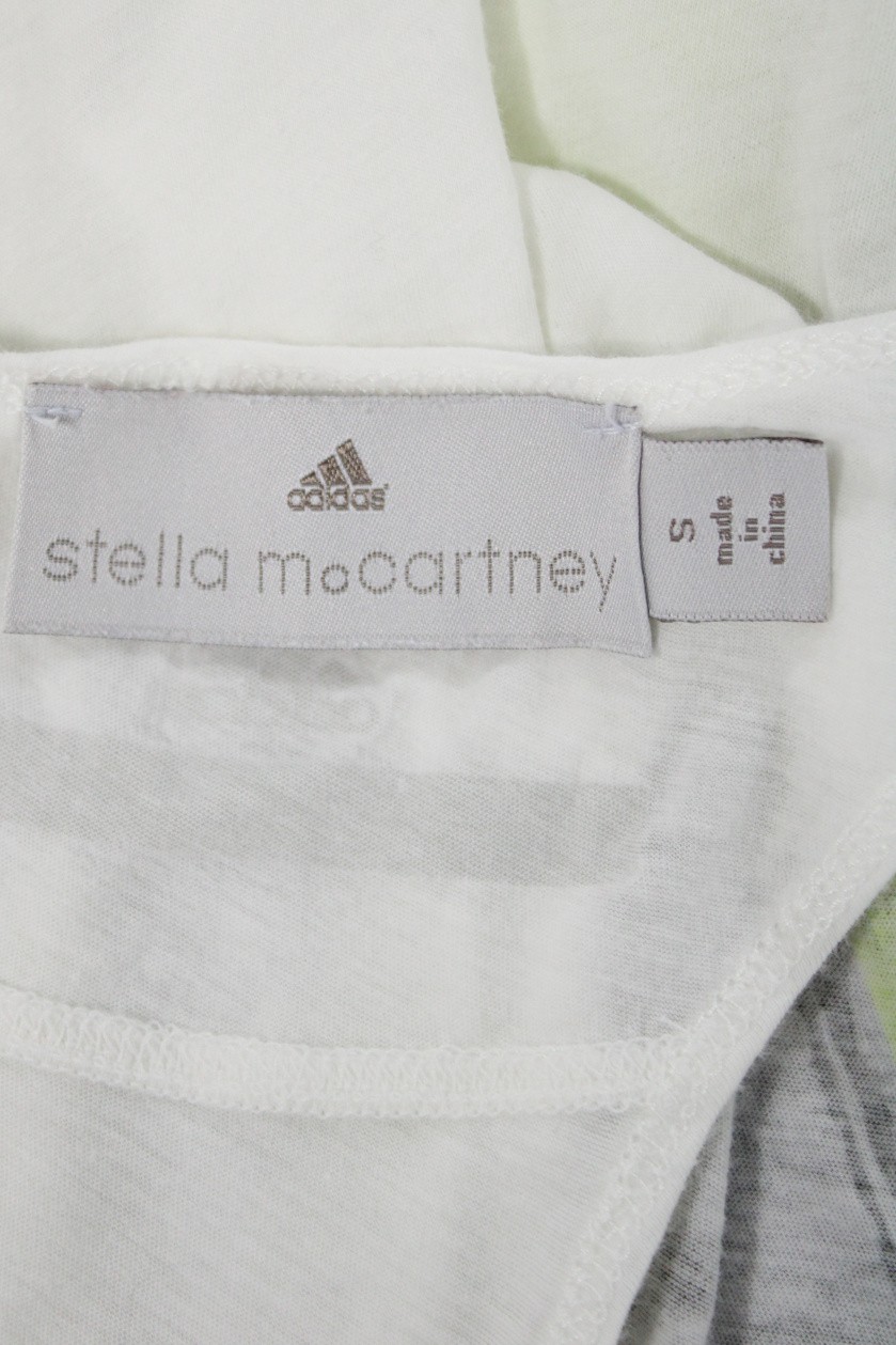 Adidas by Stella McCartney Women Striped White Tank Jersey Size S