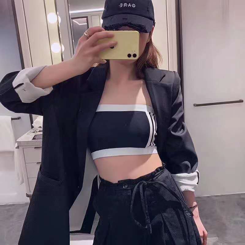 Women Seamless Strapless Bra Bandeau Fits Fashion Tube Top Sports Yoga Shirt US