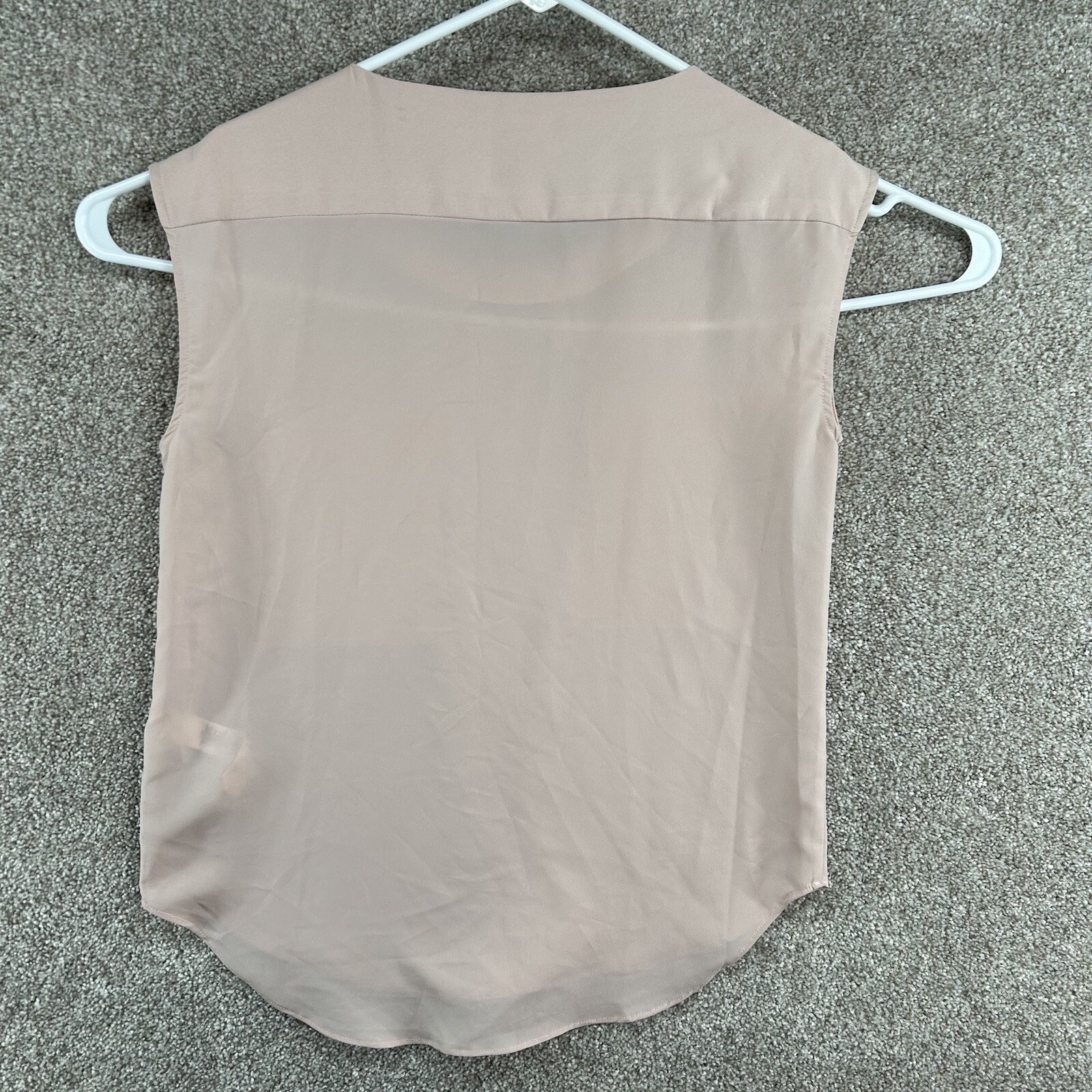 Joe Fresh Women’s Blouse Size Extra Small Pink Sheer Pockets Sleeveless