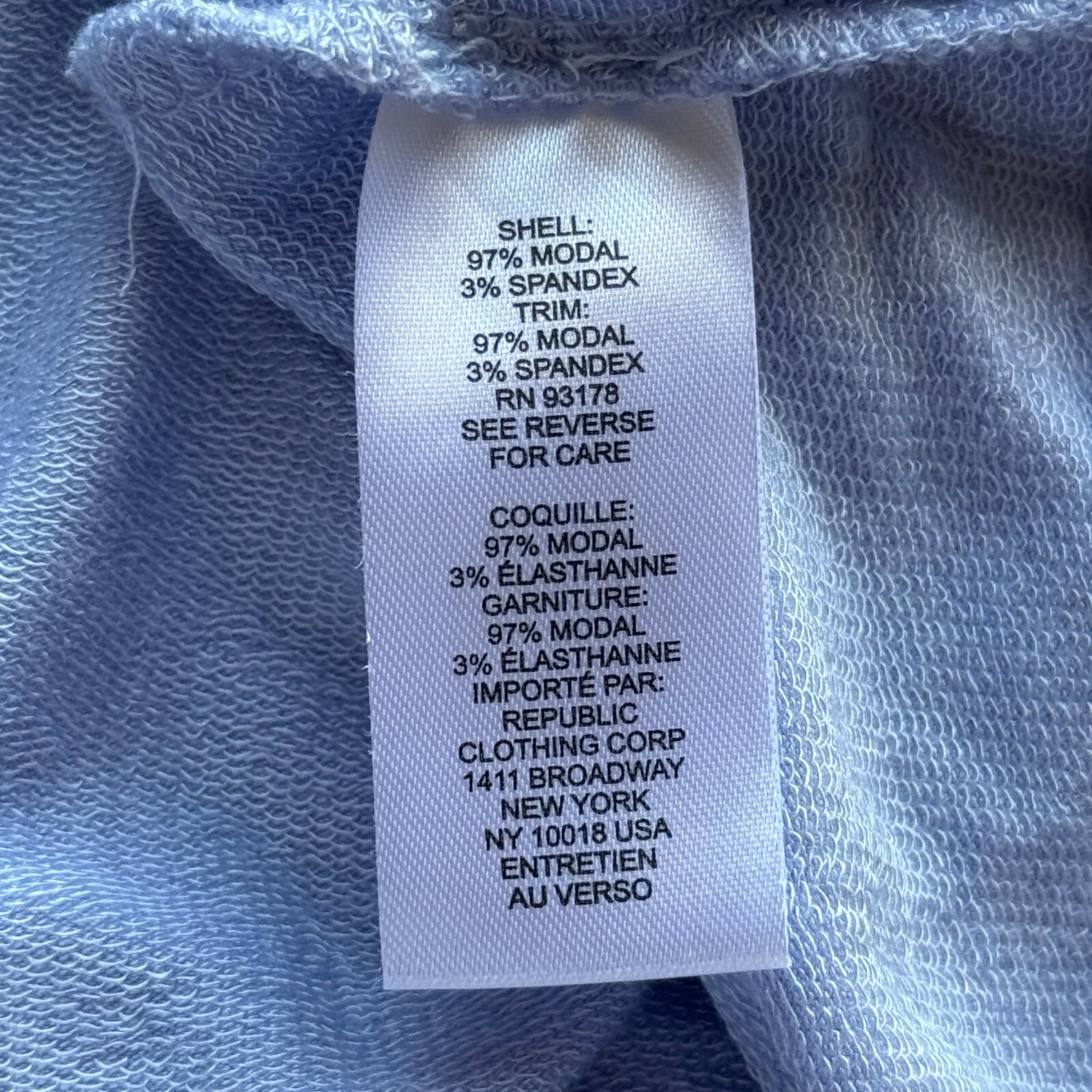 Workshop – Light Blue Modal Blend Asymmetrical Hem Top Long Sleeve Womens Sz 1X