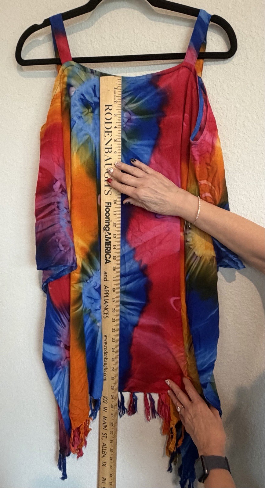 NWT Swimsuit Cover Up Tie Dye Fringe Beach Boho One Size S M L Bathing Suit