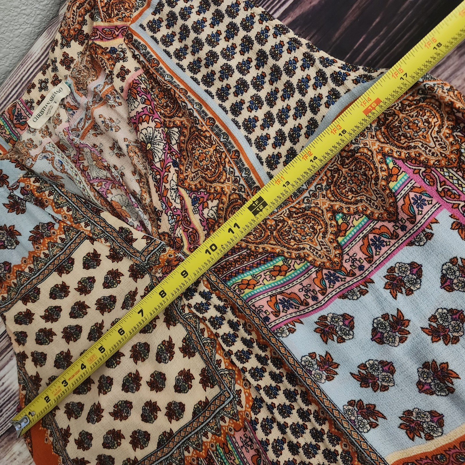 Christian Siriano Top Boho Patchwork Bohemian Hippie Sleeveless Shirt Medium