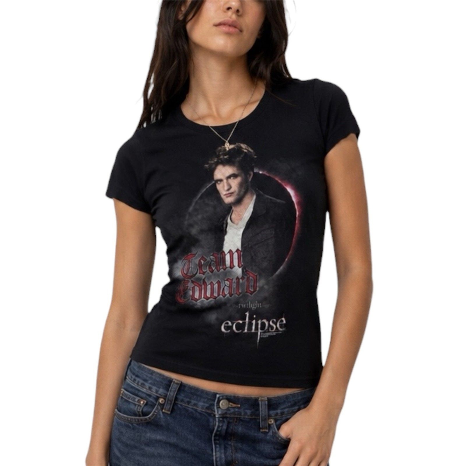 S Rare Official Twilight Eclipse Team Edward Cullen Tultex graphic women’s Tee