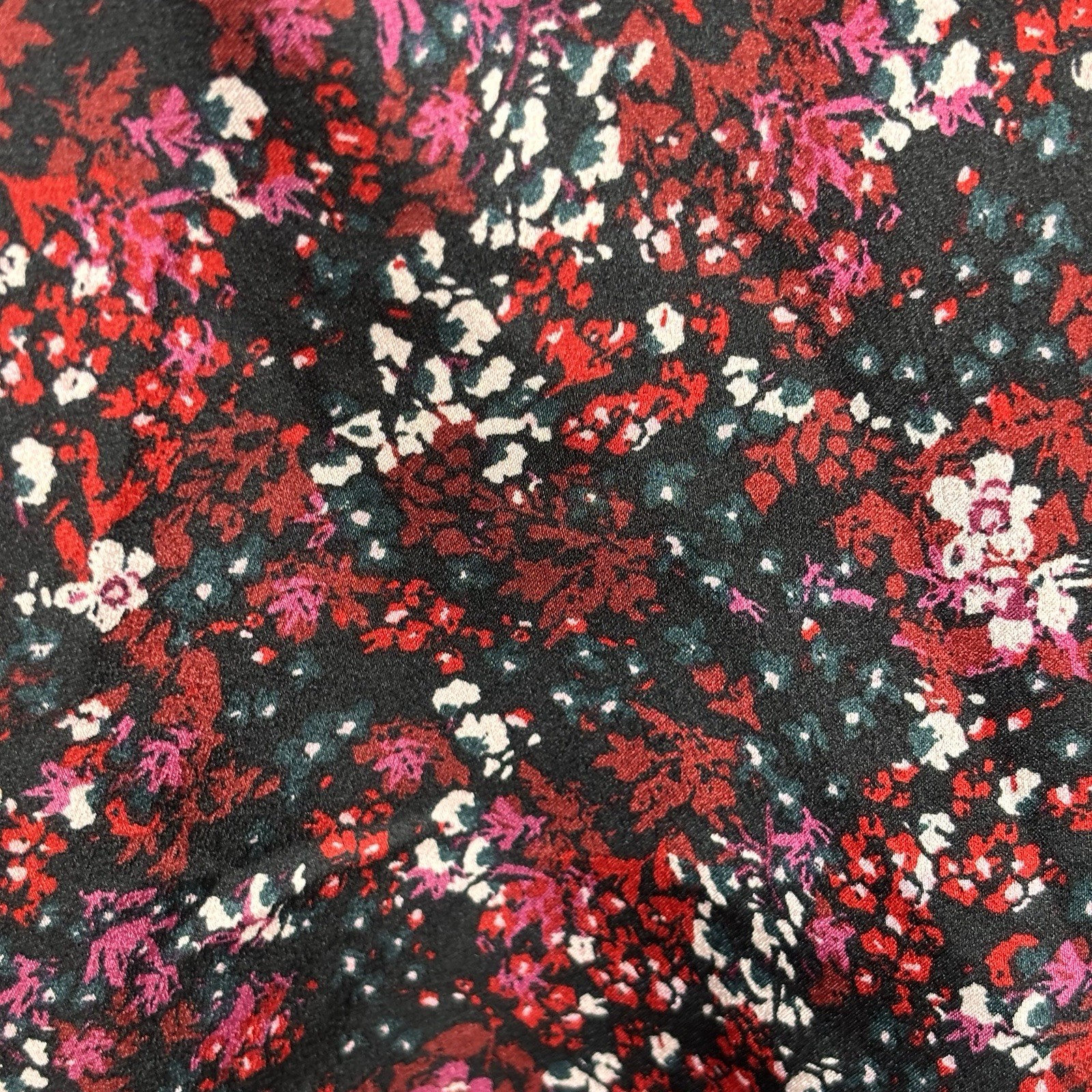 Vince Camuto Confetti Ready Deep Sangria Floral Blouse Women’s XS – NWT $89