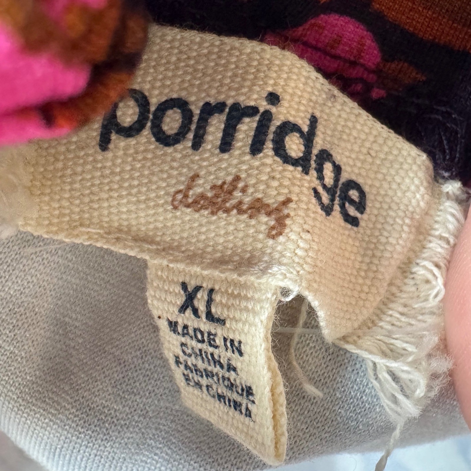 Anthropologie Porridge Floral Crossback Tank Top Pink Fuscia Rose xl boho