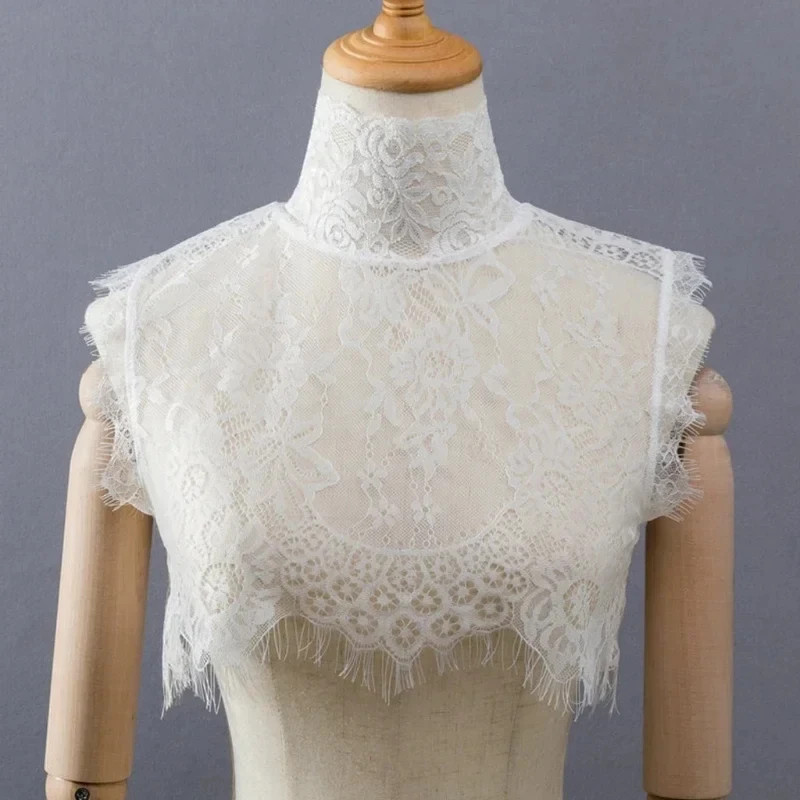 1Pc Korean Style Lady Detachable Lace Hollowed Out Fake Collar Cuff Choker Tie