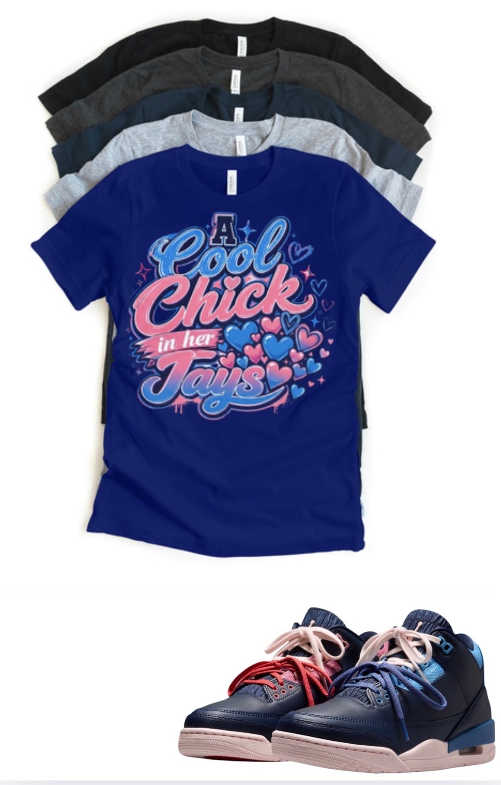 Shirt to match Jordan 3 Sports Renaissance Retro Cool chick OG Matching Tee