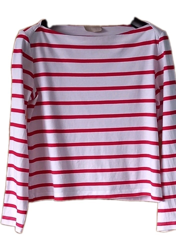 iBLUES White/Red Striped T Shirt, 14, good condition