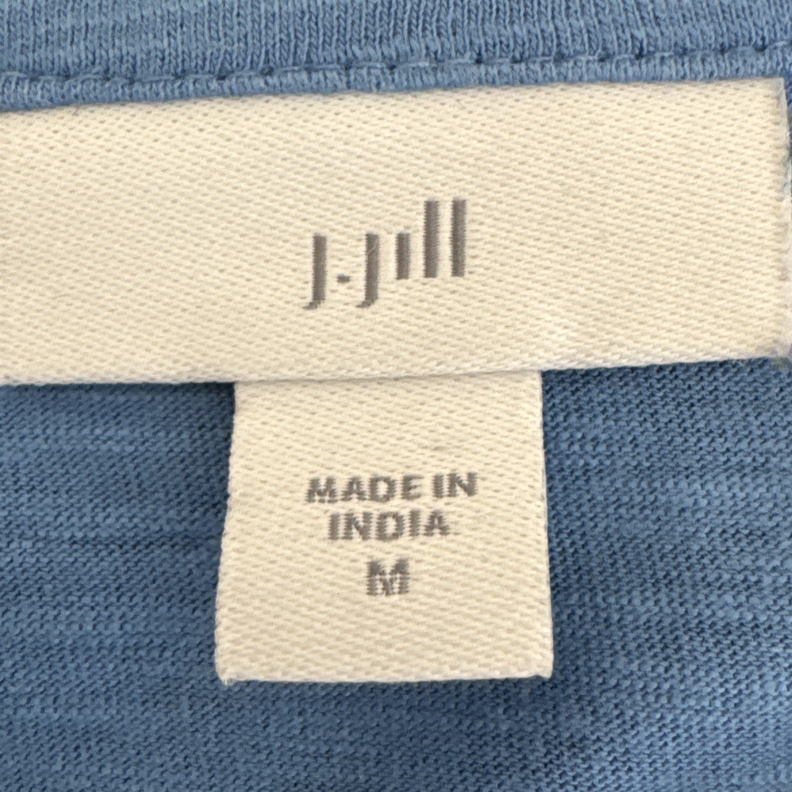 J. Jill Women’s M Popover Textured Button Tee Shirt Blue