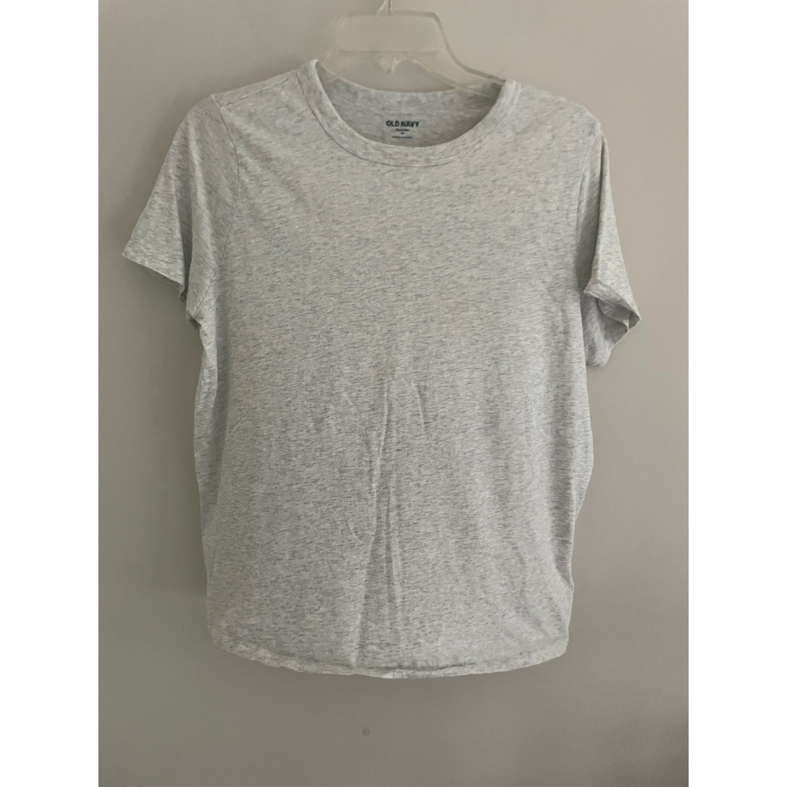 Old Navy Womens Medium Light Grey Heather Crewneck Short Sleeve T-Shirt