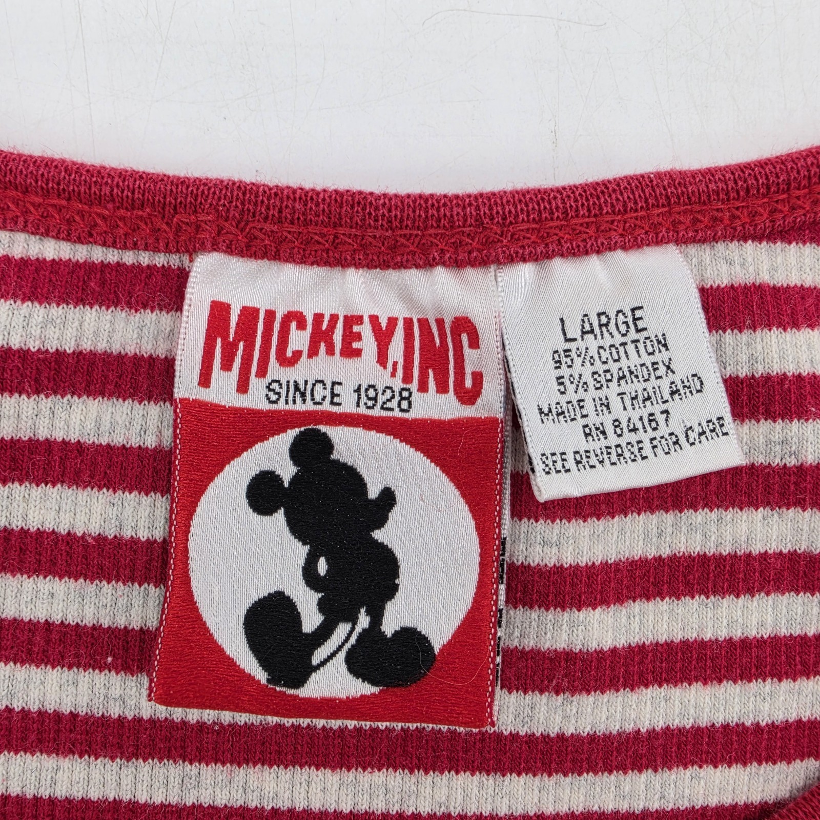 Vintage Walt Disney World 25 Years Shirt Women’s Size Large Red Gray Ribbed