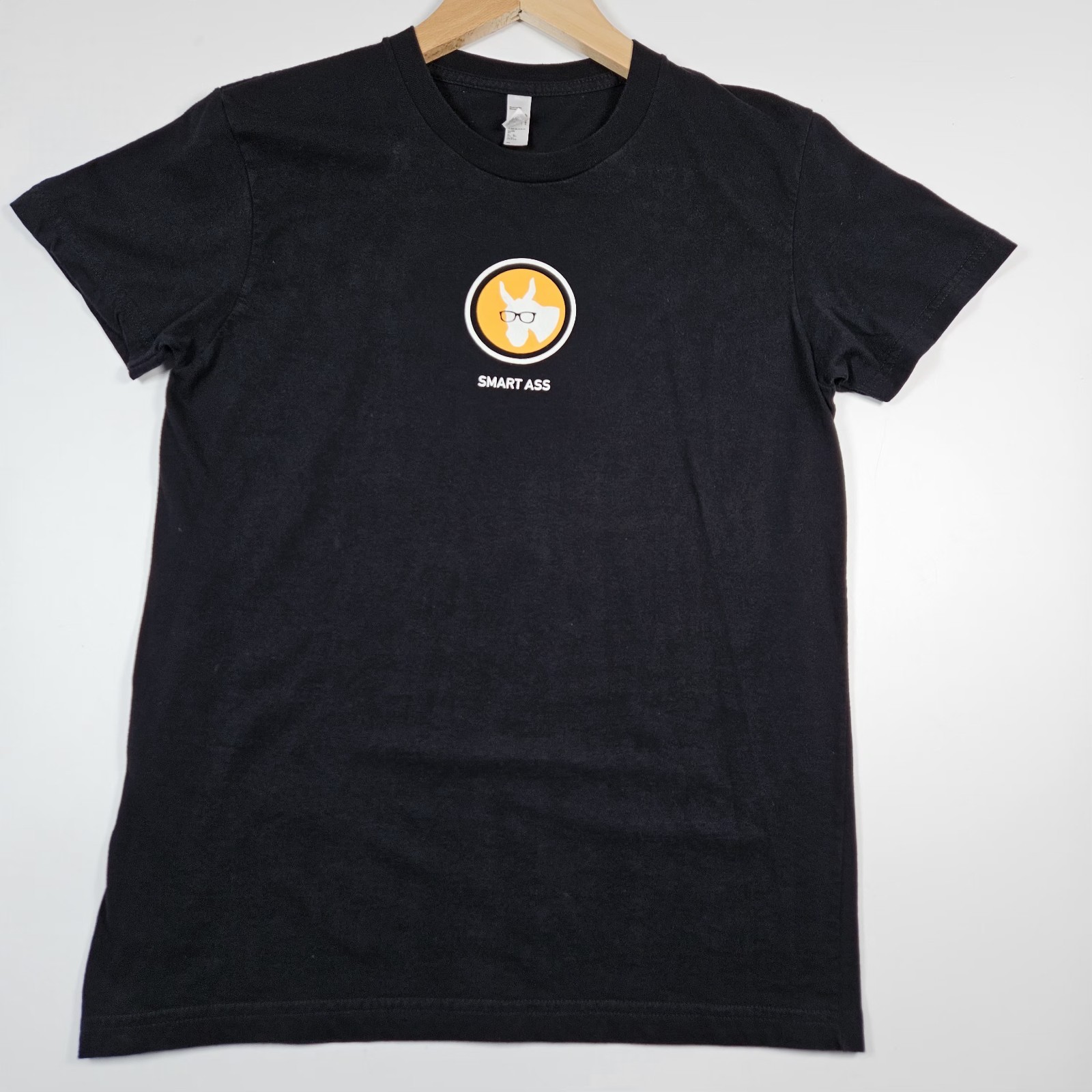 American Apparel T-Shirt Womens XL Black Smart Kicking Horse Coffee Graphic